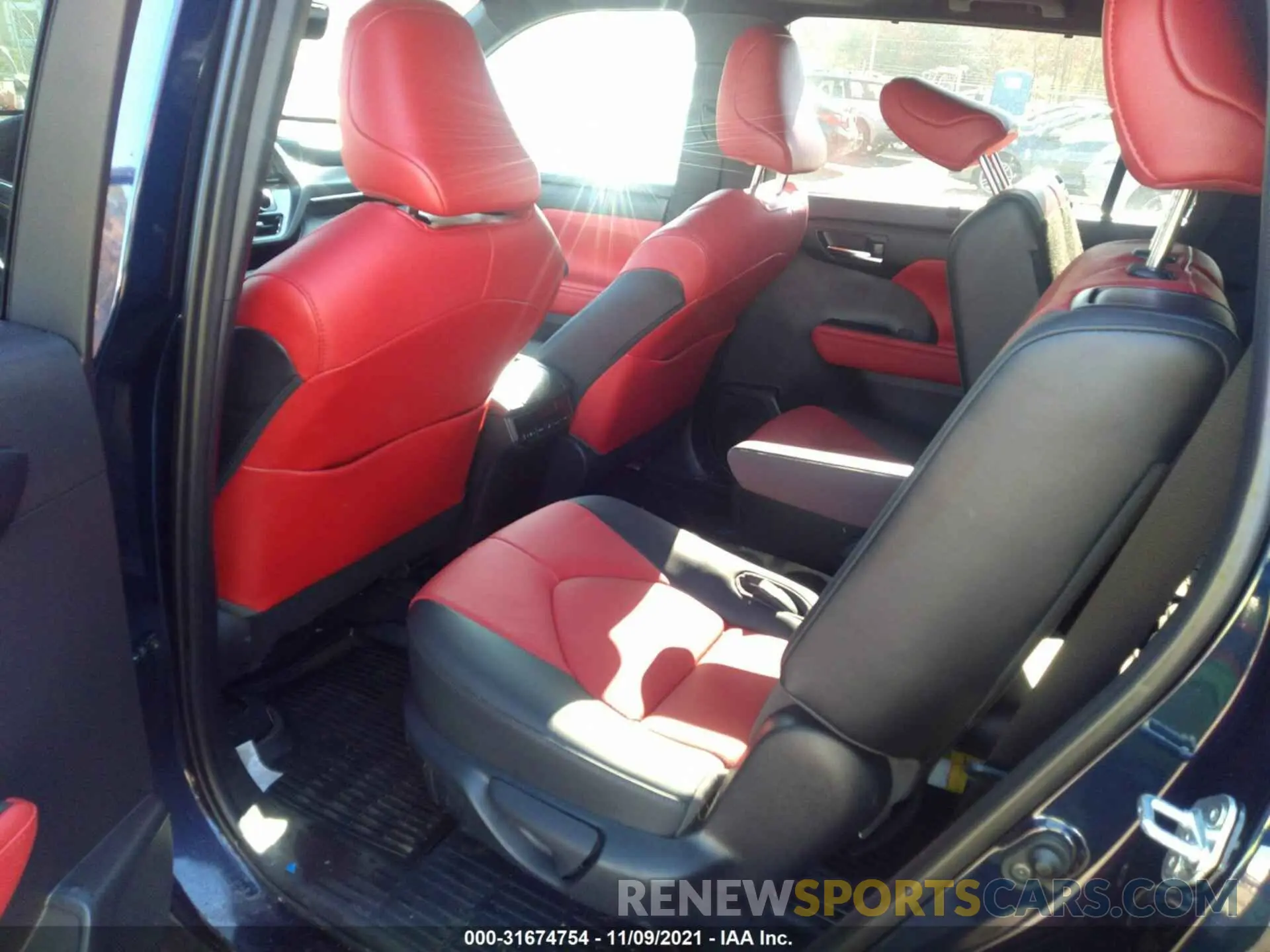 8 fotografías del automóvil dañado 5TDJZRBH4MS082108 TOYOTA HIGHLANDER 2021