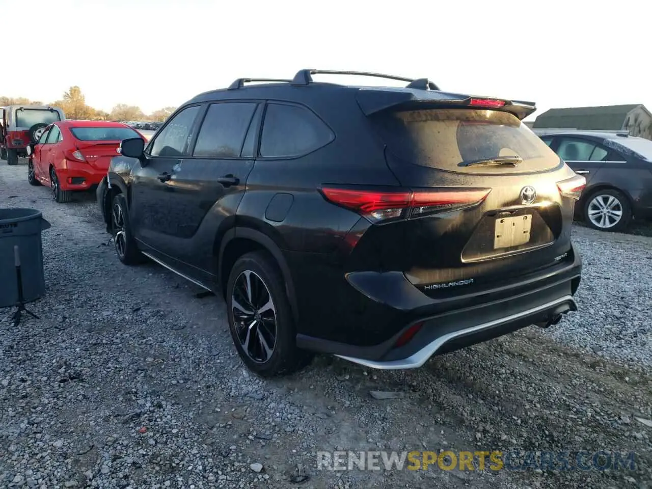 3 fotografías del automóvil dañado 5TDJZRBH5MS078200 TOYOTA HIGHLANDER 2021