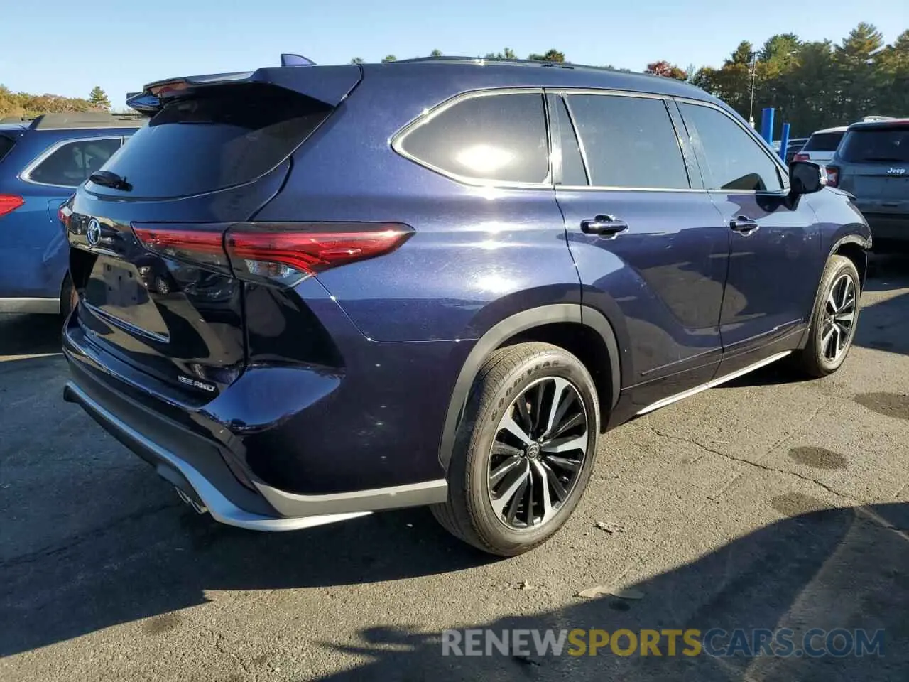 3 fotografías del automóvil dañado 5TDJZRBH5MS091660 TOYOTA HIGHLANDER 2021