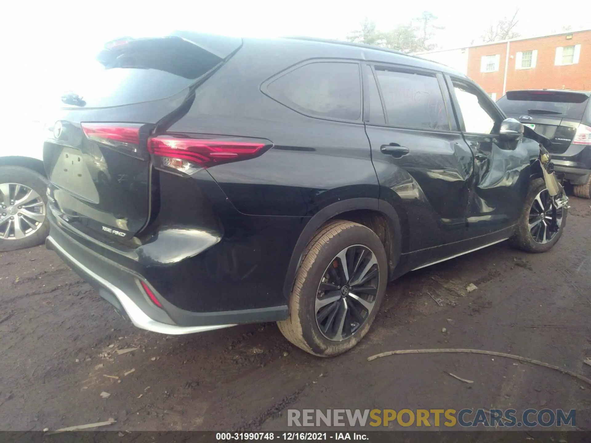 4 fotografías del automóvil dañado 5TDJZRBH6MS107705 TOYOTA HIGHLANDER 2021