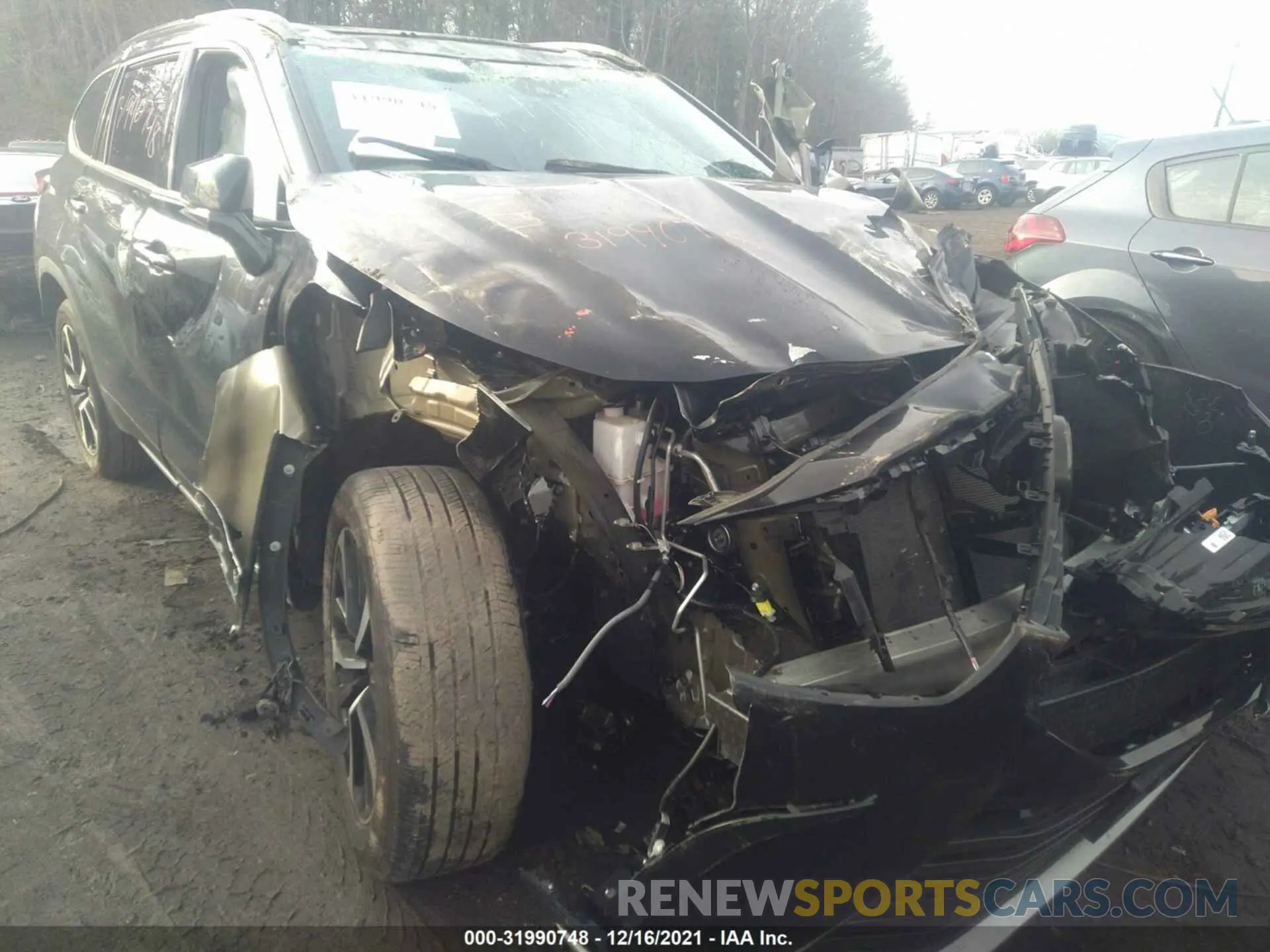 6 fotografías del automóvil dañado 5TDJZRBH6MS107705 TOYOTA HIGHLANDER 2021