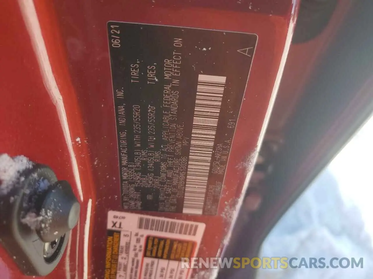 13 fotografías del automóvil dañado 5TDJZRBH6MS130286 TOYOTA HIGHLANDER 2021