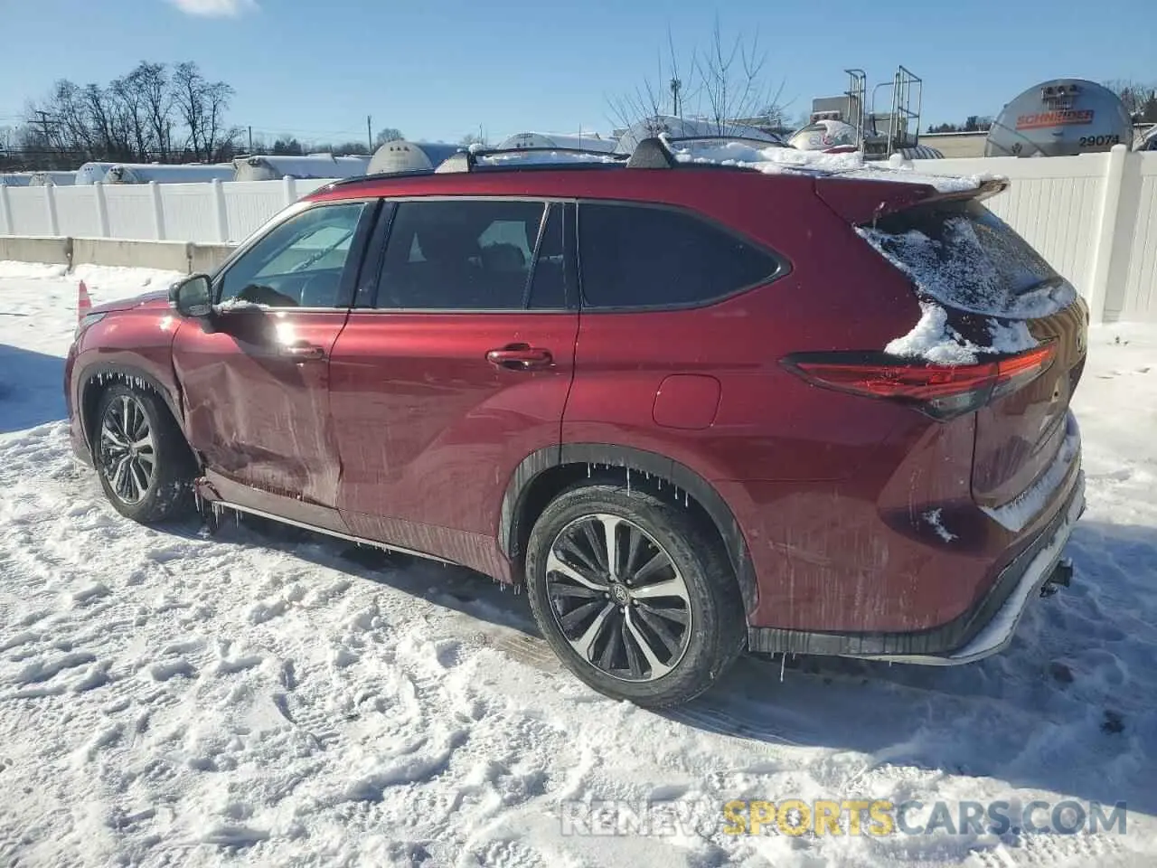 2 fotografías del automóvil dañado 5TDJZRBH6MS130286 TOYOTA HIGHLANDER 2021