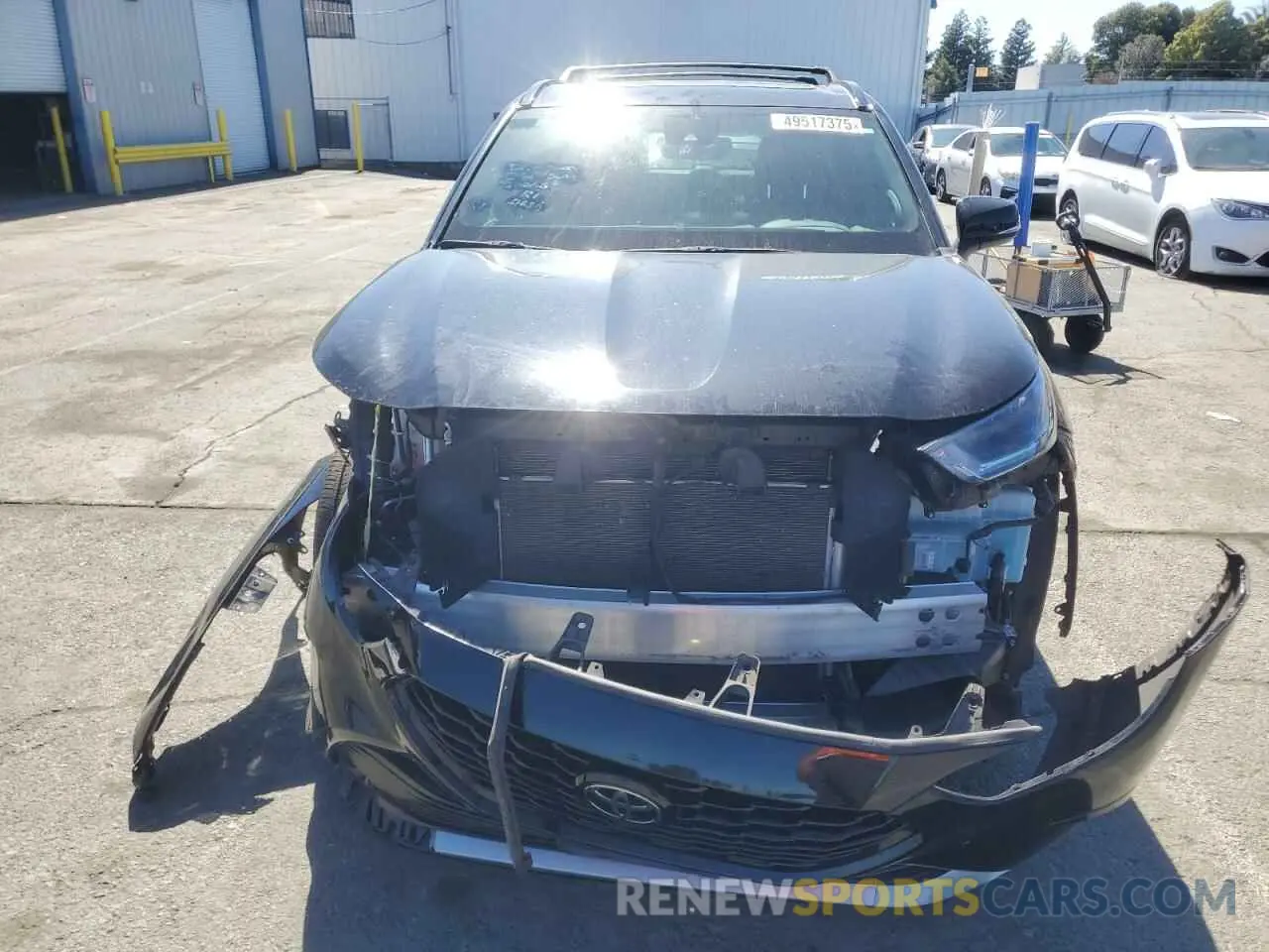 5 fotografías del automóvil dañado 5TDJZRBH6MS147153 TOYOTA HIGHLANDER 2021