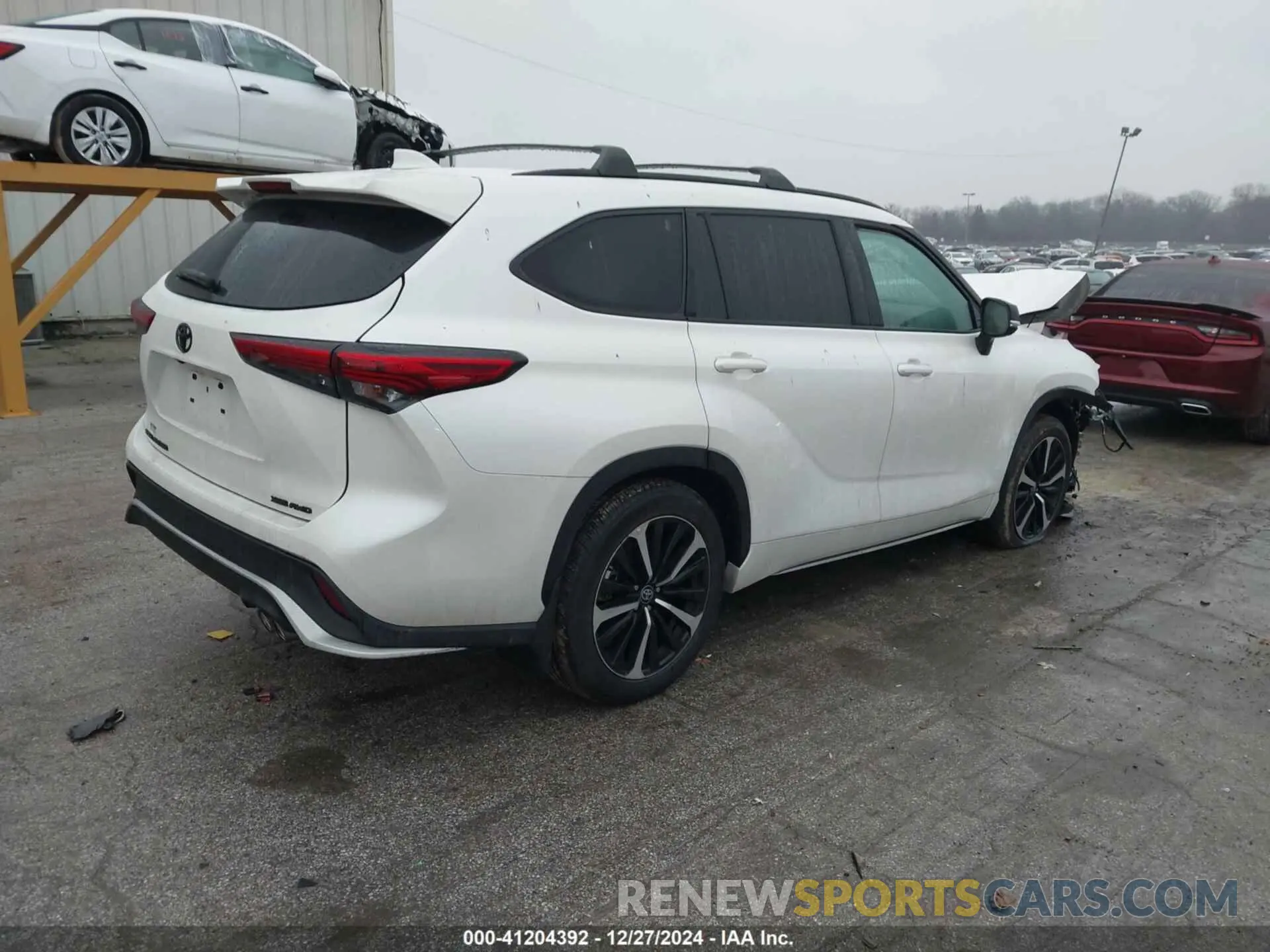 4 fotografías del automóvil dañado 5TDJZRBH7MS119880 TOYOTA HIGHLANDER 2021