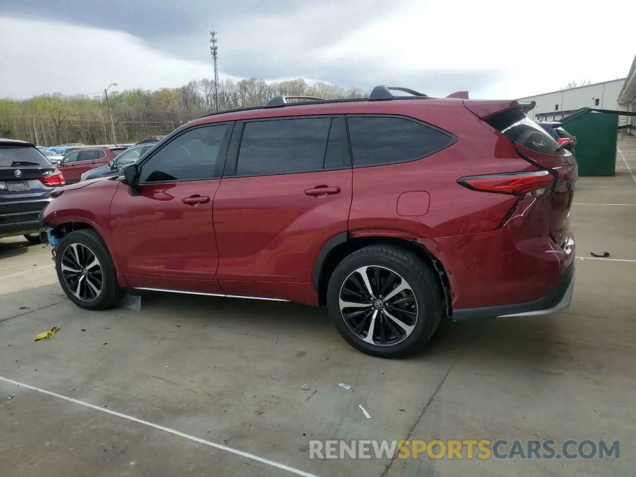 2 fotografías del automóvil dañado 5TDJZRBH8MS146280 TOYOTA HIGHLANDER 2021