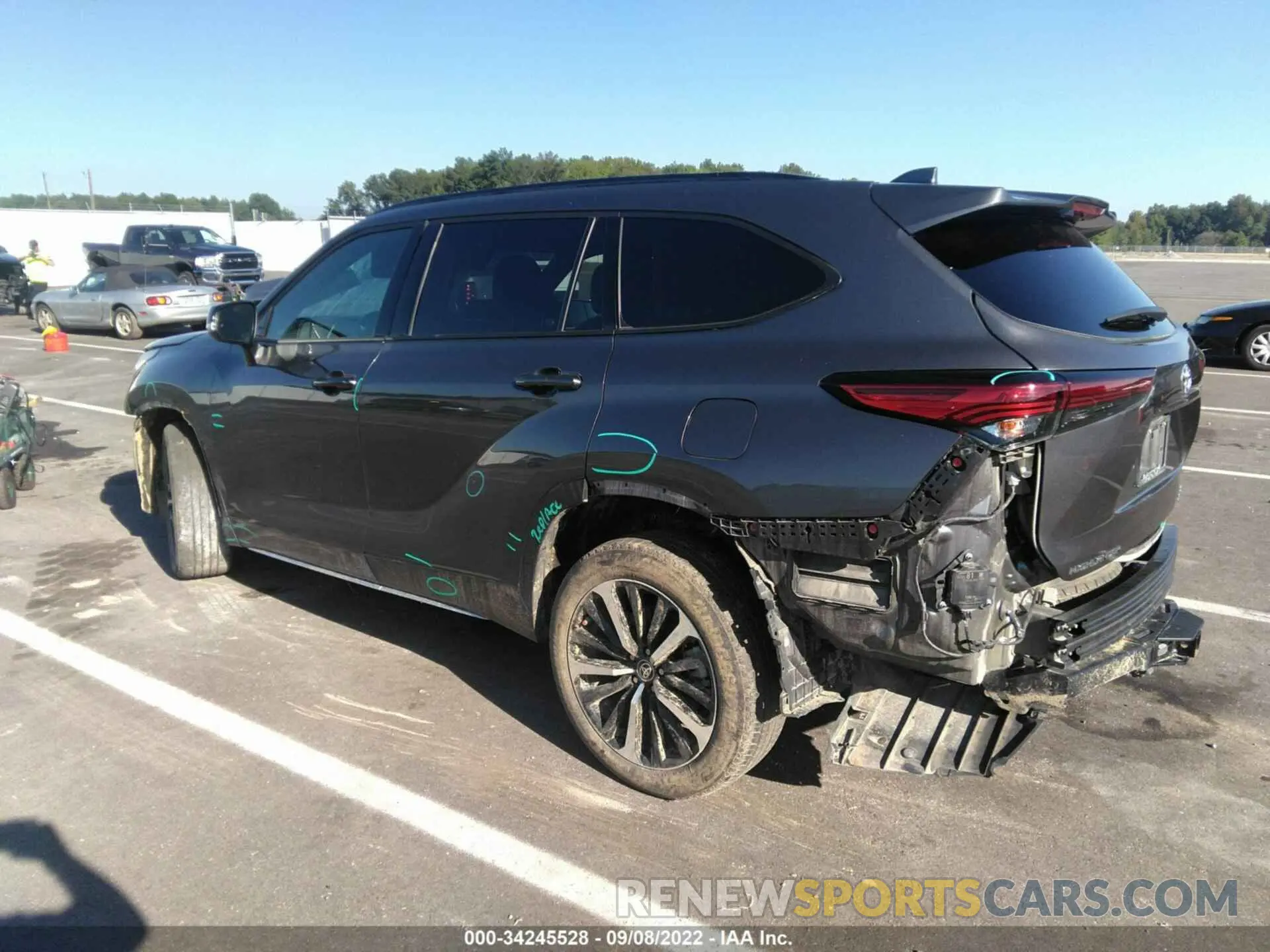 3 fotografías del automóvil dañado 5TDJZRBHXMS109277 TOYOTA HIGHLANDER 2021