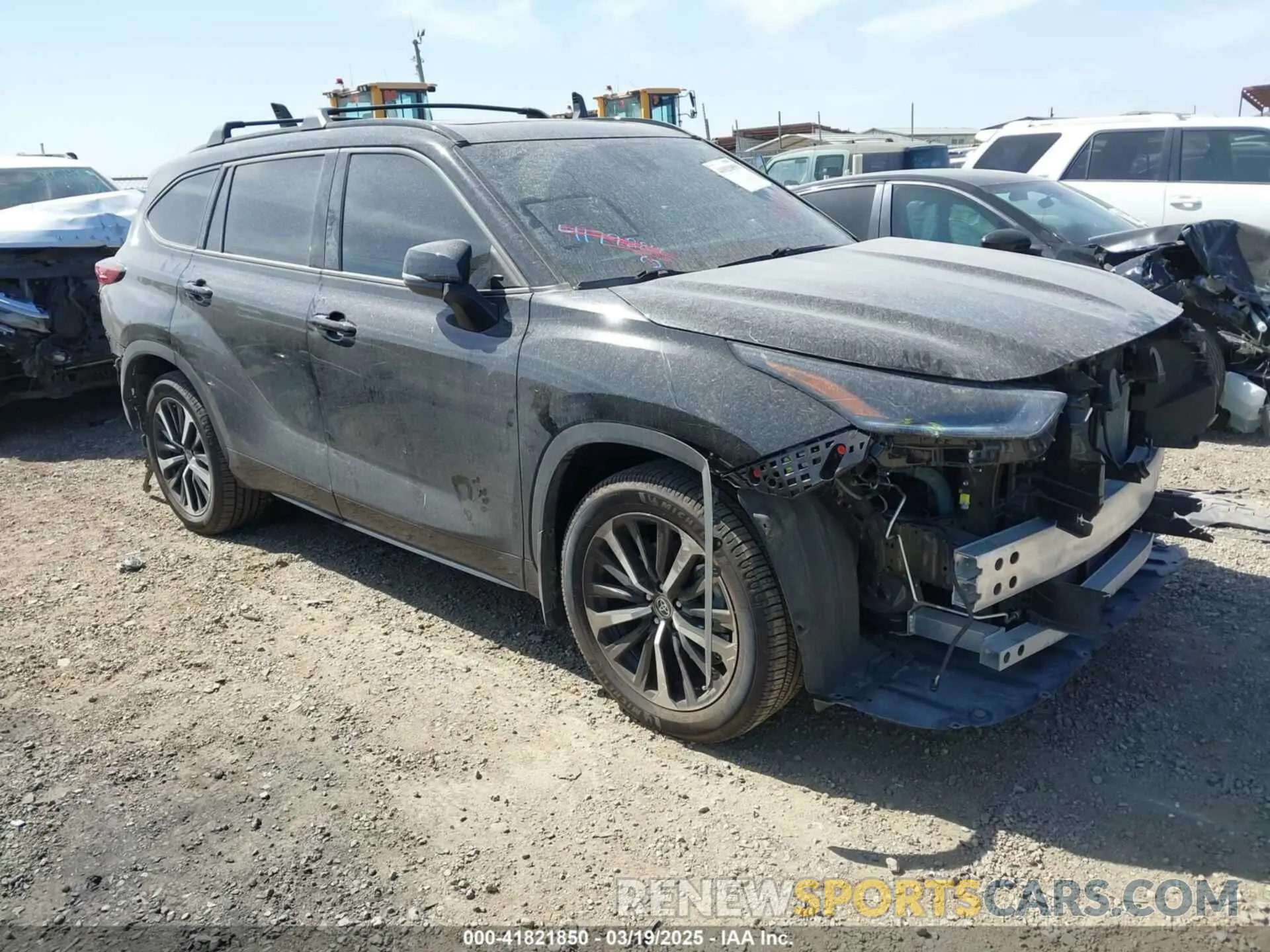 1 fotografías del automóvil dañado 5TDLZRAH0MS066126 TOYOTA HIGHLANDER 2021