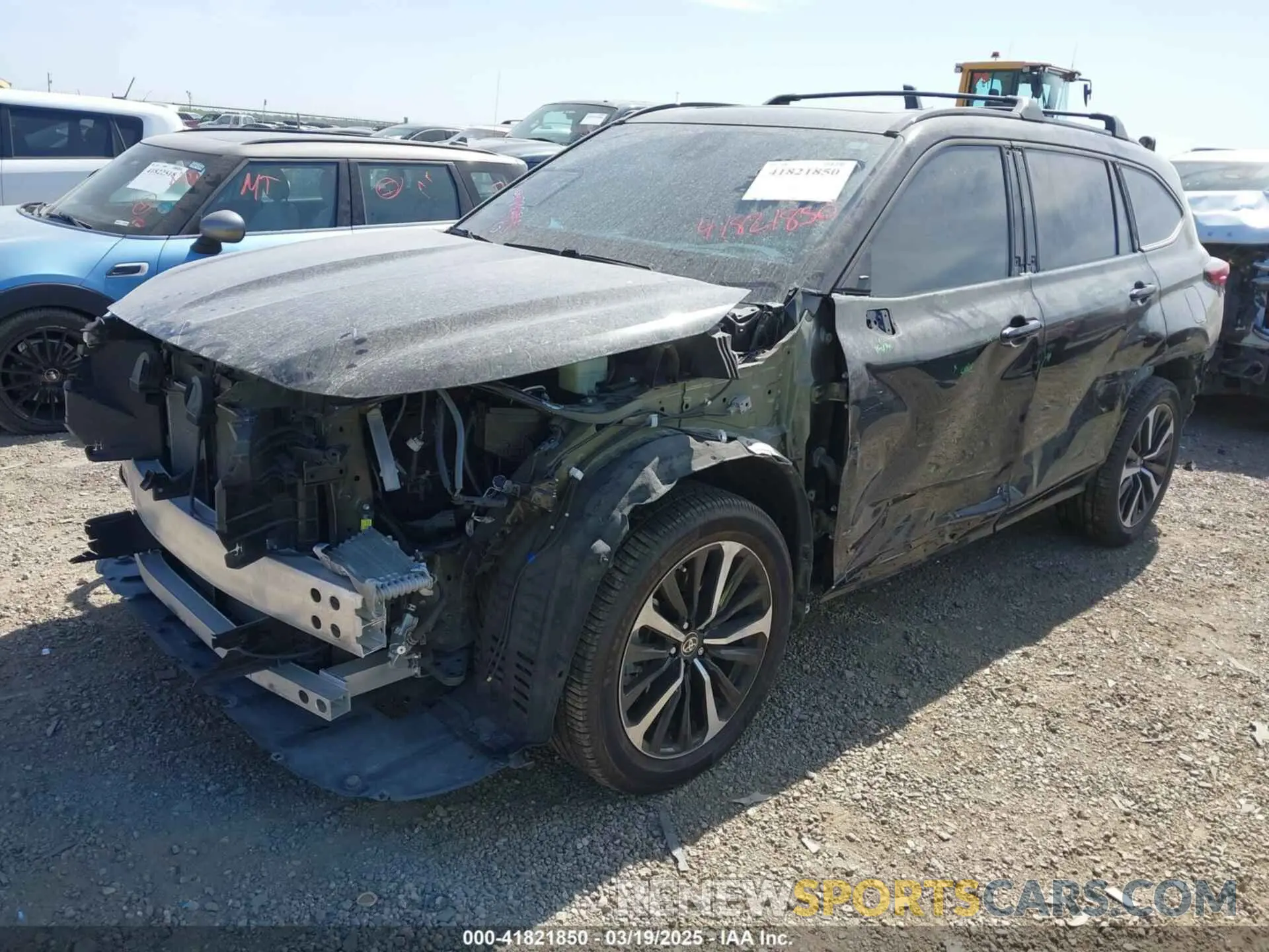 6 fotografías del automóvil dañado 5TDLZRAH0MS066126 TOYOTA HIGHLANDER 2021