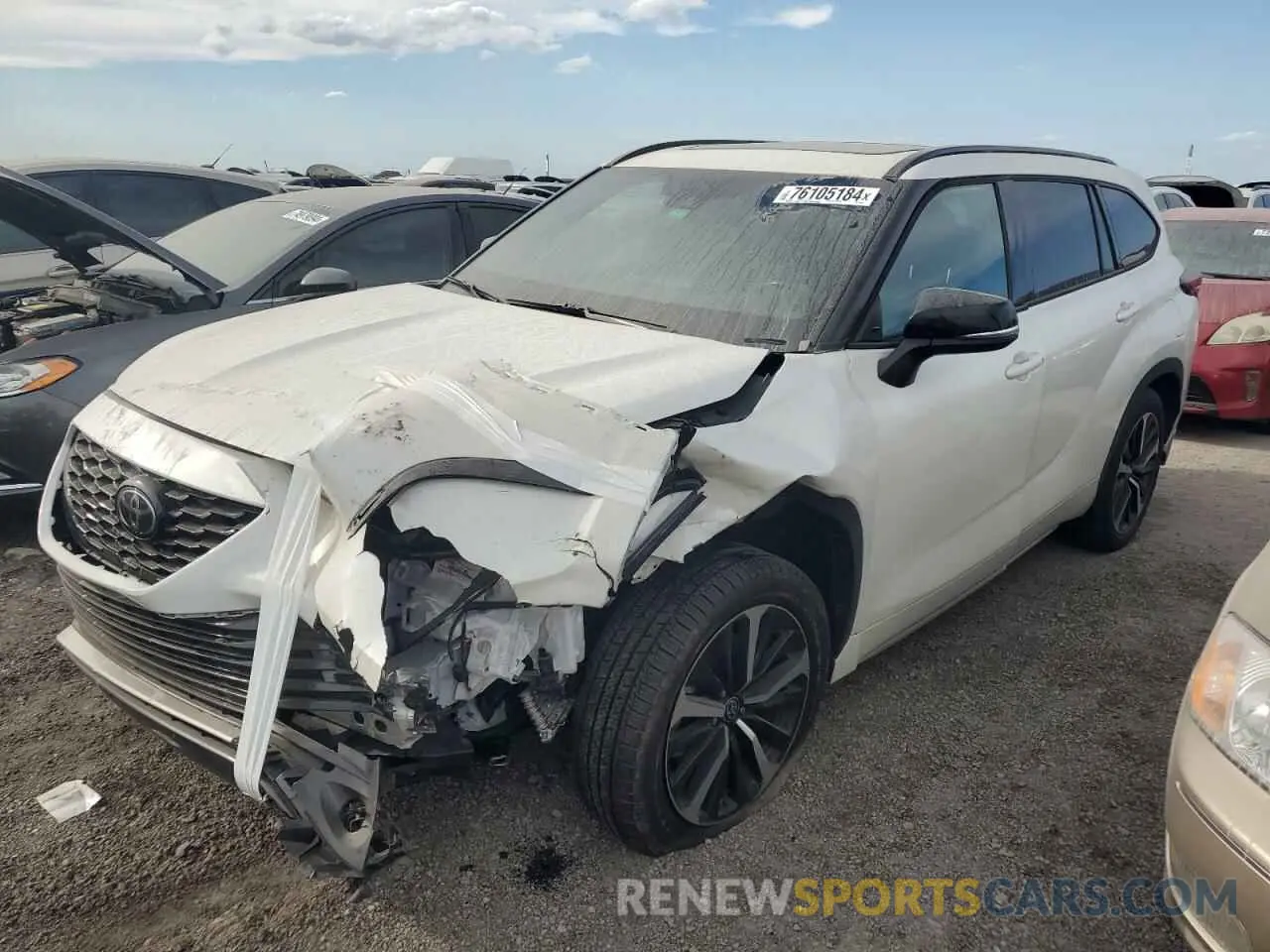 1 fotografías del automóvil dañado 5TDLZRAH0MS072248 TOYOTA HIGHLANDER 2021