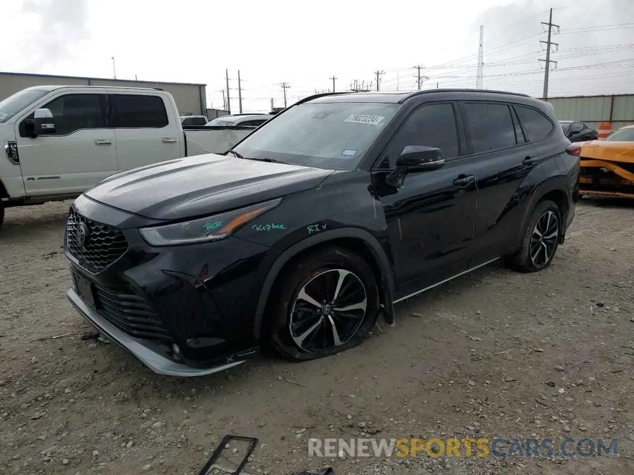 1 fotografías del automóvil dañado 5TDLZRAH3MS086709 TOYOTA HIGHLANDER 2021