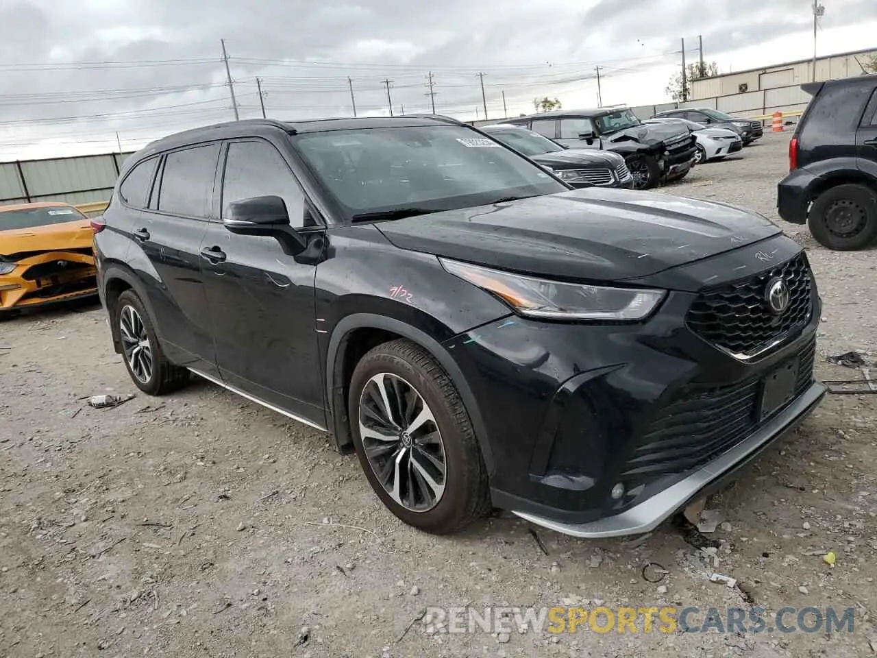 4 fotografías del automóvil dañado 5TDLZRAH3MS086709 TOYOTA HIGHLANDER 2021