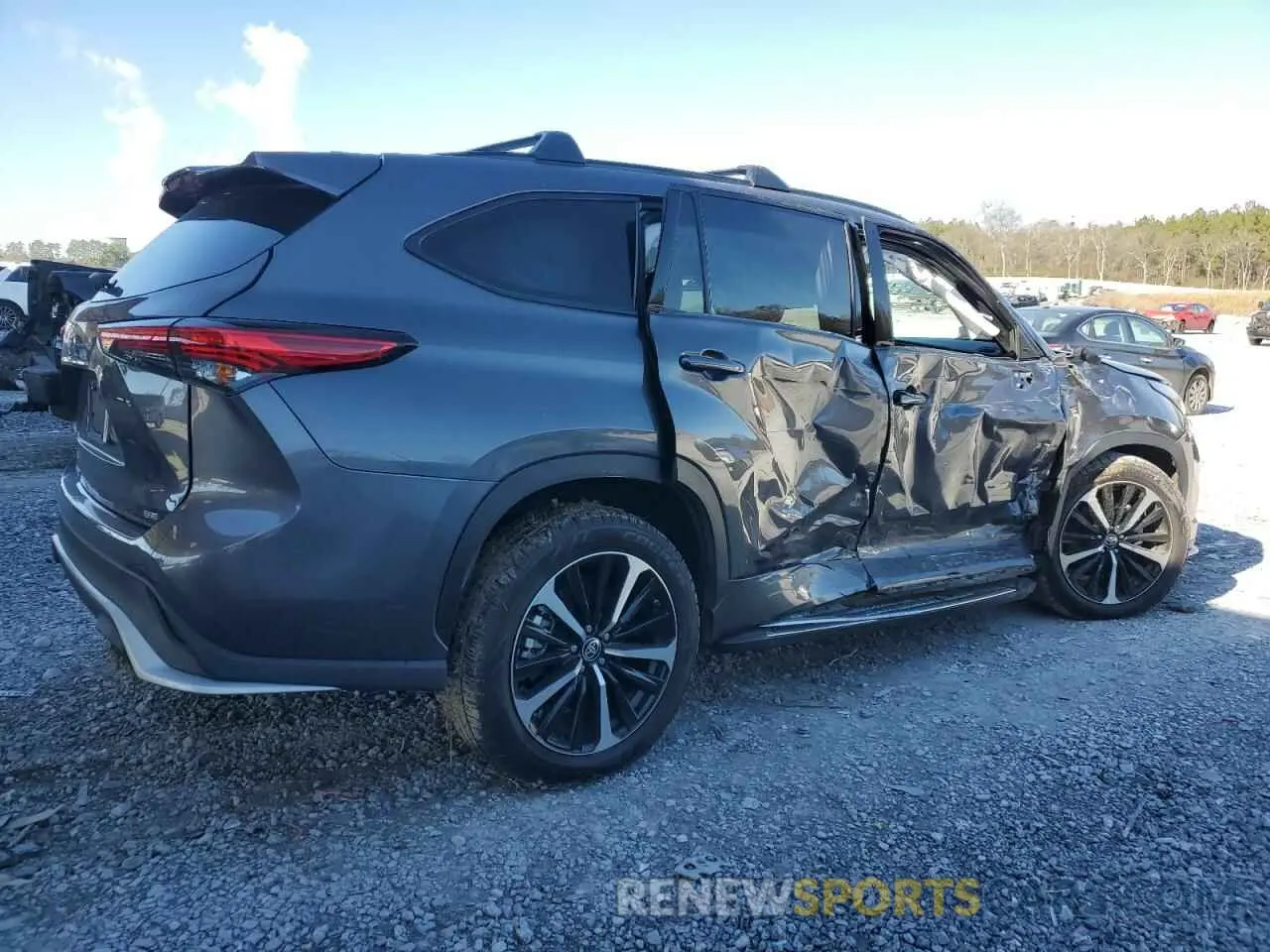 3 fotografías del automóvil dañado 5TDLZRAH9MS049325 TOYOTA HIGHLANDER 2021