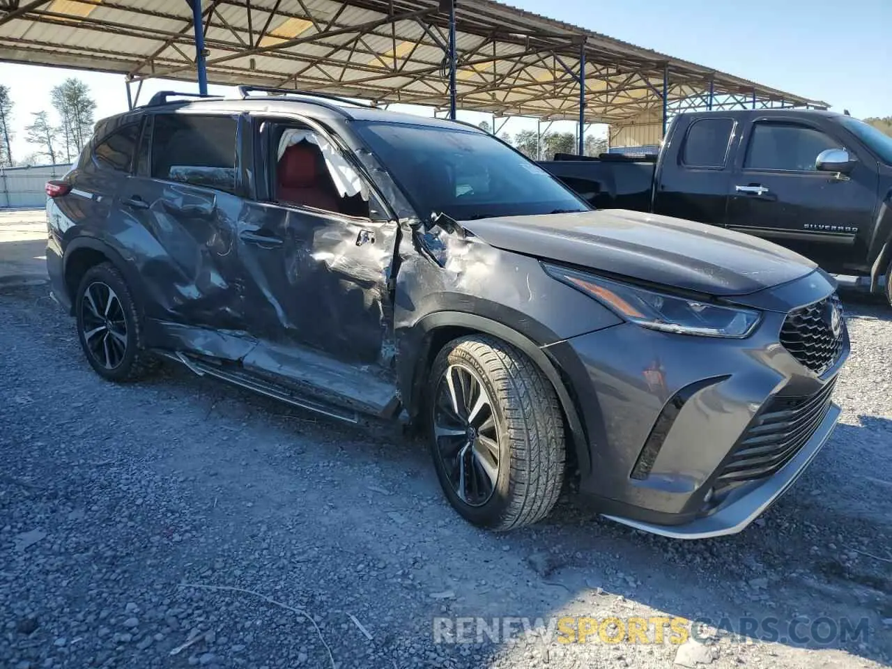 4 fotografías del automóvil dañado 5TDLZRAH9MS049325 TOYOTA HIGHLANDER 2021