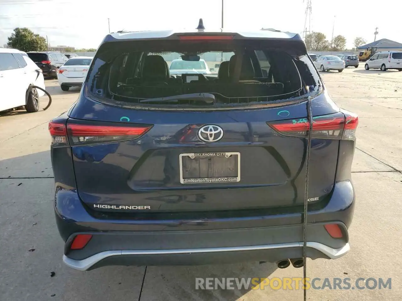 6 fotografías del automóvil dañado 5TDLZRAH9MS085760 TOYOTA HIGHLANDER 2021