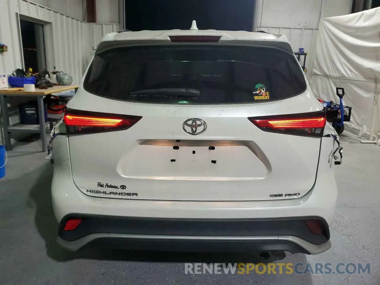6 fotografías del automóvil dañado 5TDLZRBH0MS061538 TOYOTA HIGHLANDER 2021