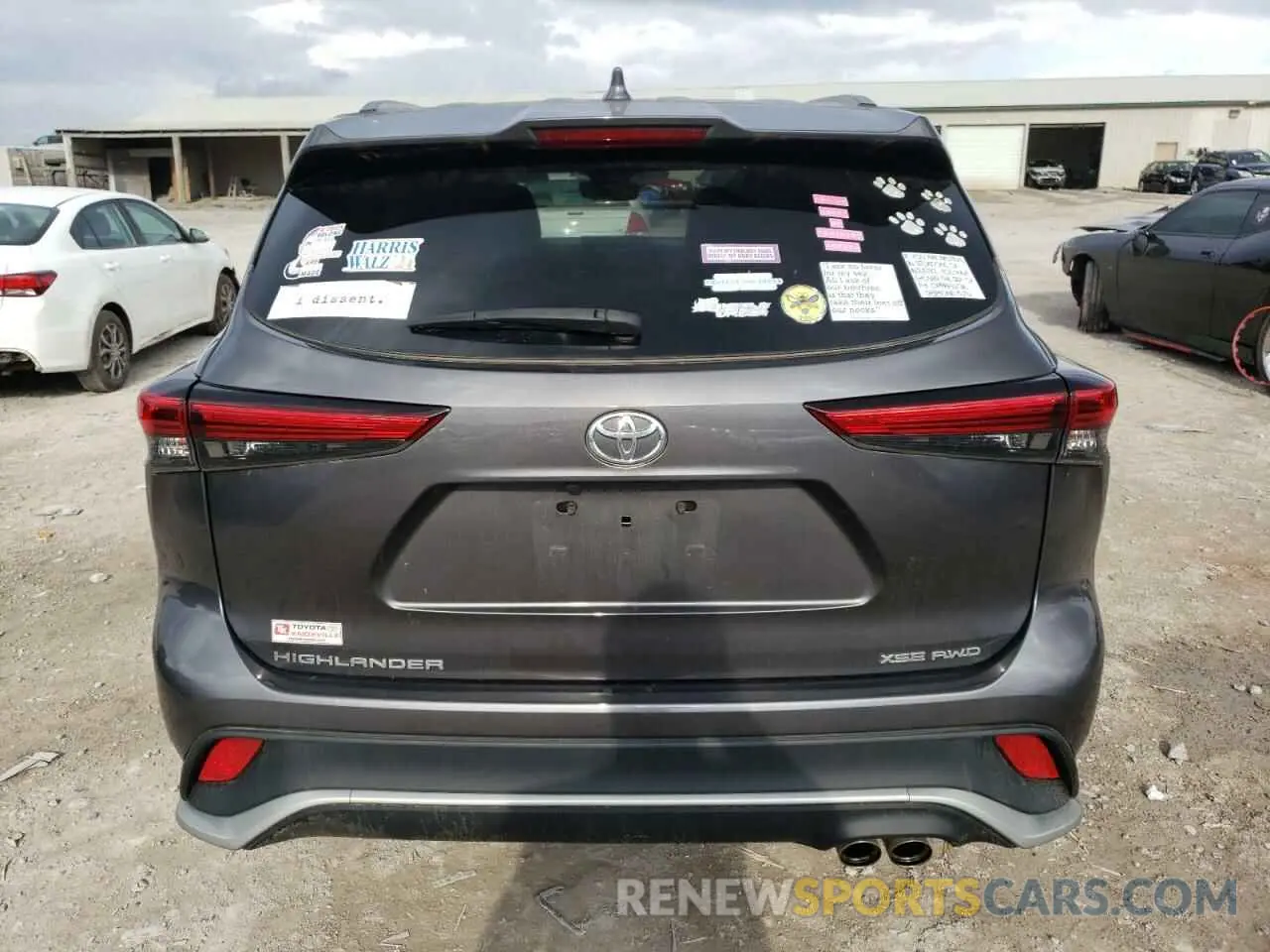 6 fotografías del automóvil dañado 5TDLZRBH4MS111888 TOYOTA HIGHLANDER 2021