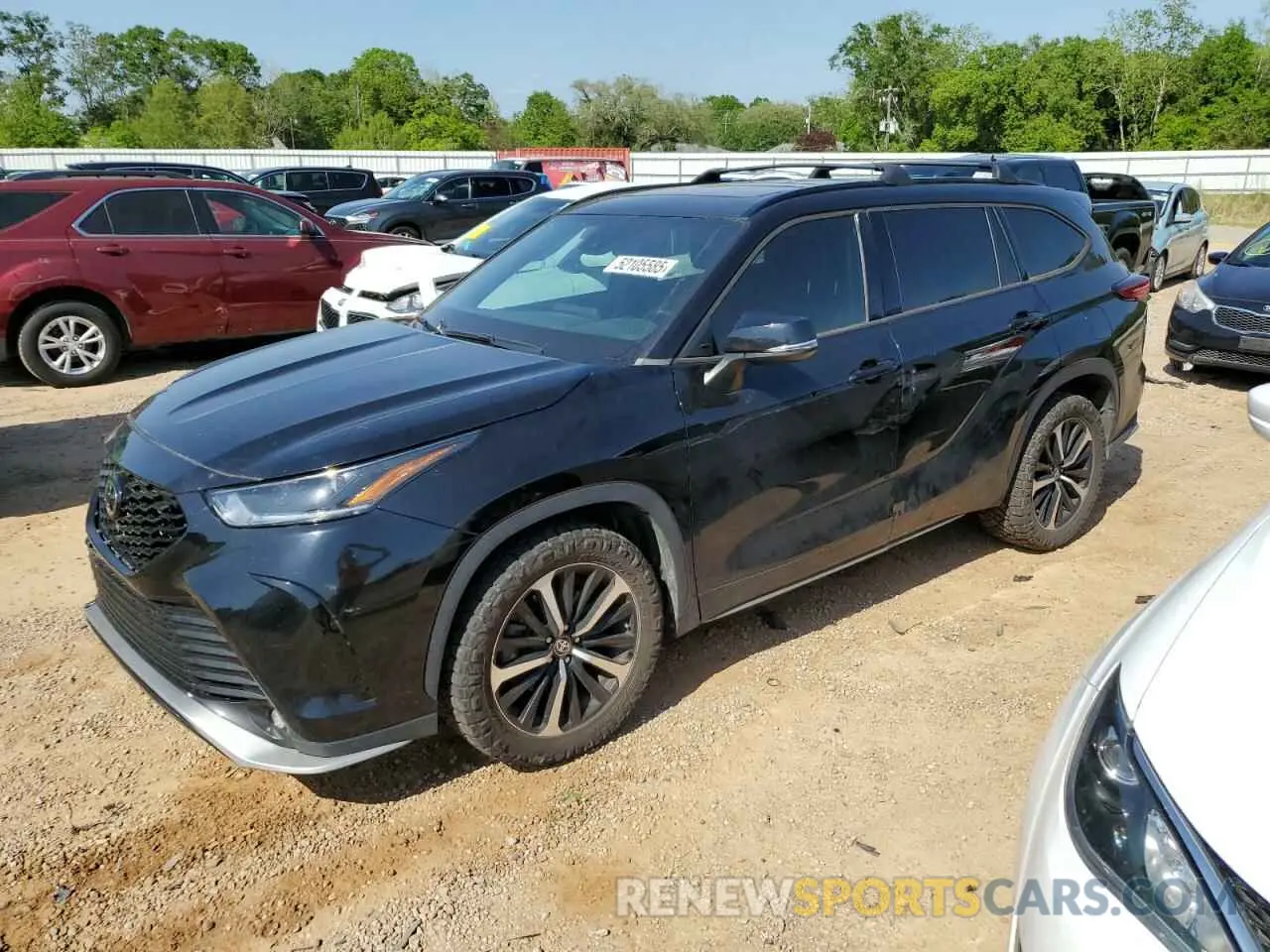 1 fotografías del automóvil dañado 5TDLZRBH7MS144710 TOYOTA HIGHLANDER 2021