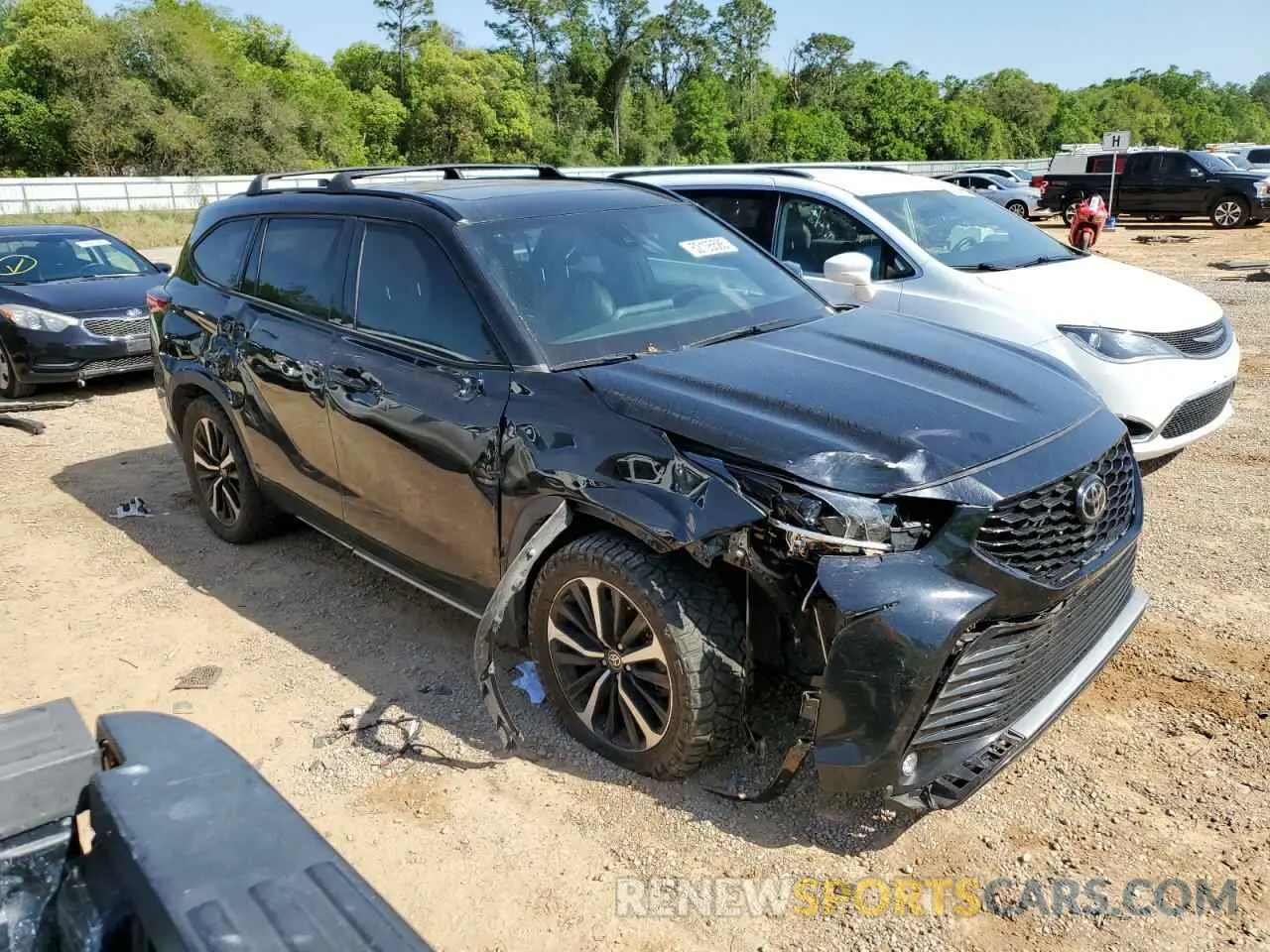 4 fotografías del automóvil dañado 5TDLZRBH7MS144710 TOYOTA HIGHLANDER 2021