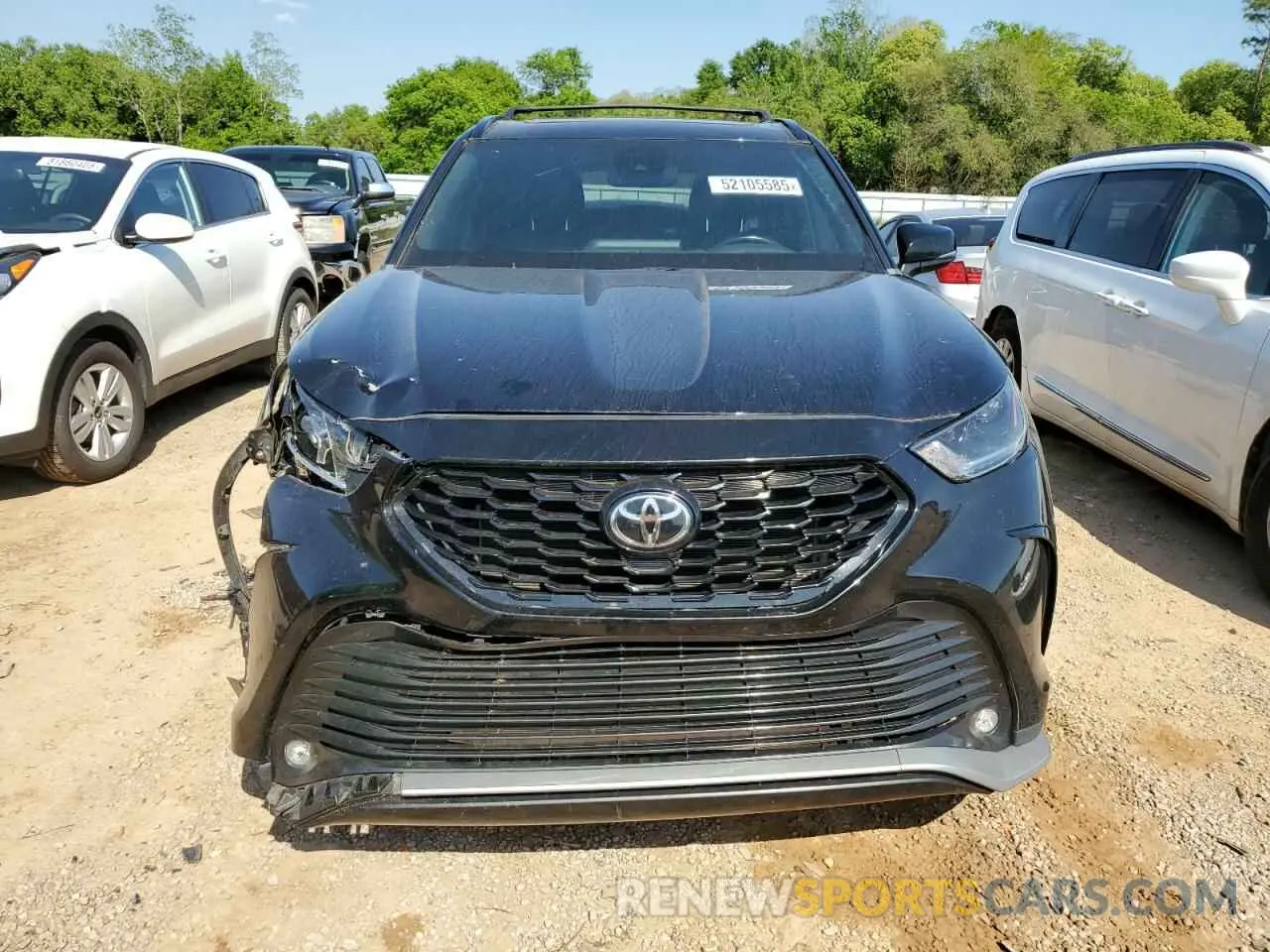 5 fotografías del automóvil dañado 5TDLZRBH7MS144710 TOYOTA HIGHLANDER 2021