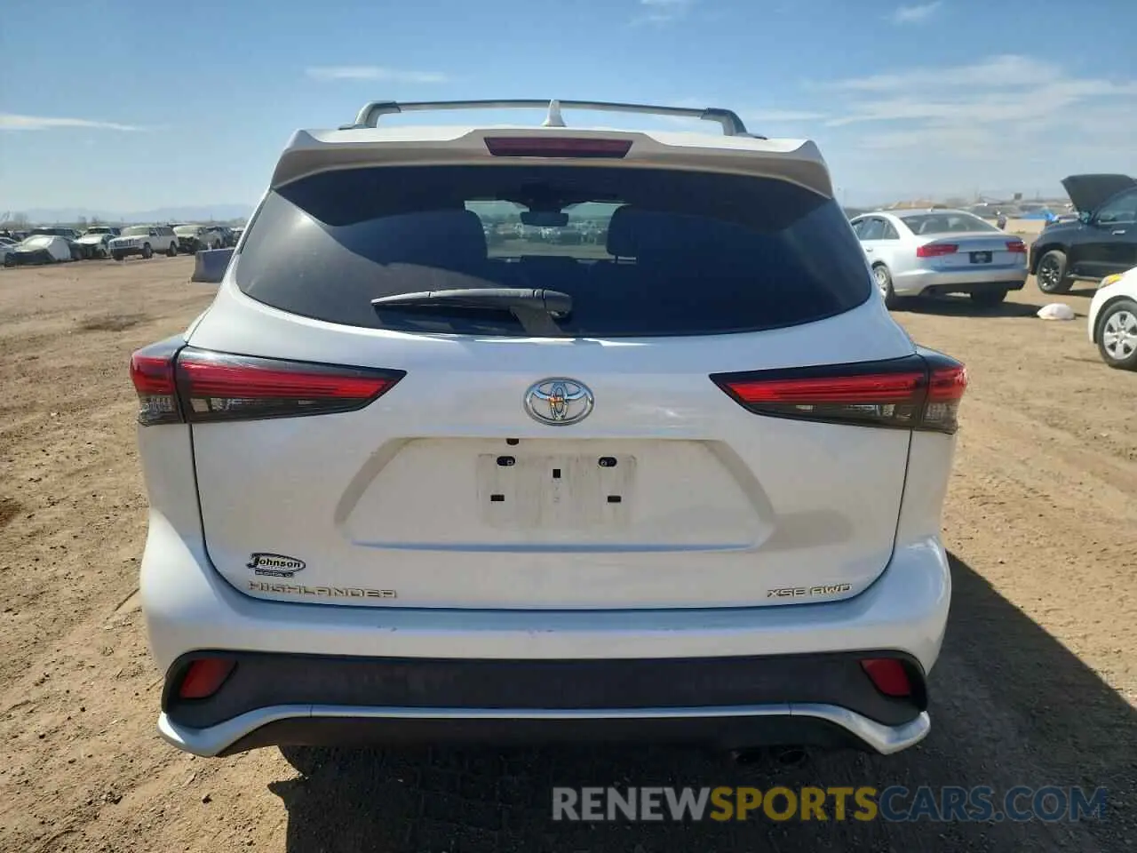 6 fotografías del automóvil dañado 5TDLZRBH8MS125325 TOYOTA HIGHLANDER 2021