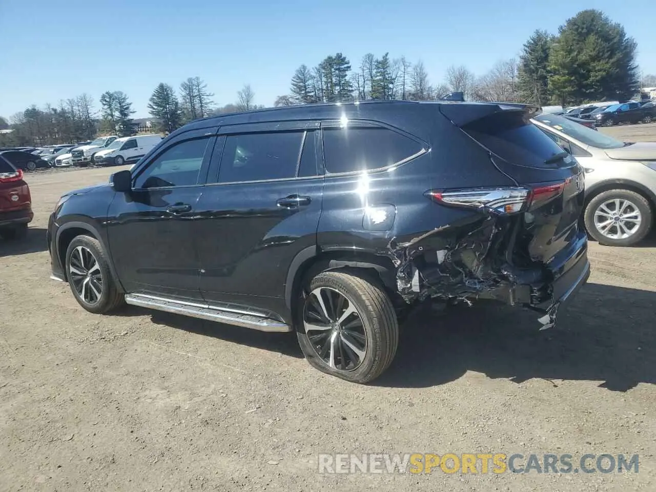 2 fotografías del automóvil dañado 5TDLZRBH9MS062204 TOYOTA HIGHLANDER 2021