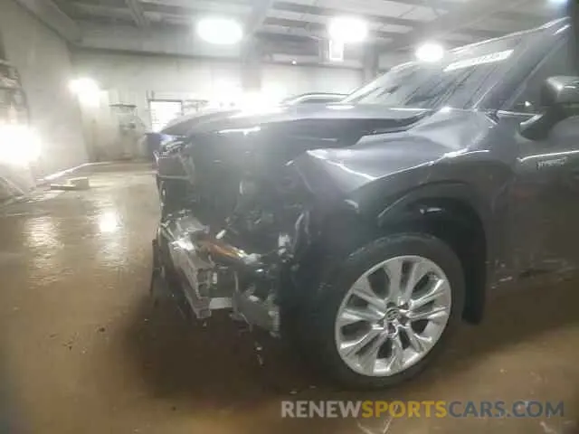 14 fotografías del automóvil dañado 5TDXBRCH0MS522418 TOYOTA HIGHLANDER 2021
