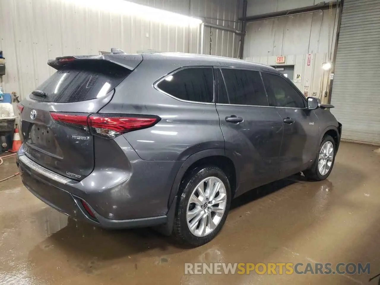 3 fotografías del automóvil dañado 5TDXBRCH0MS522418 TOYOTA HIGHLANDER 2021