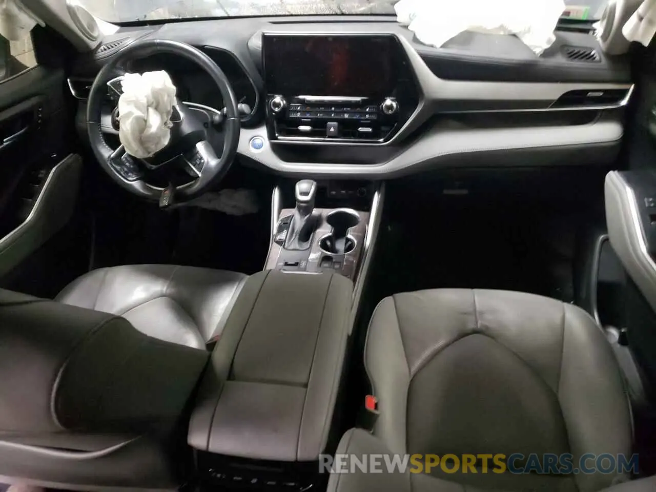 8 fotografías del automóvil dañado 5TDXBRCH0MS522418 TOYOTA HIGHLANDER 2021