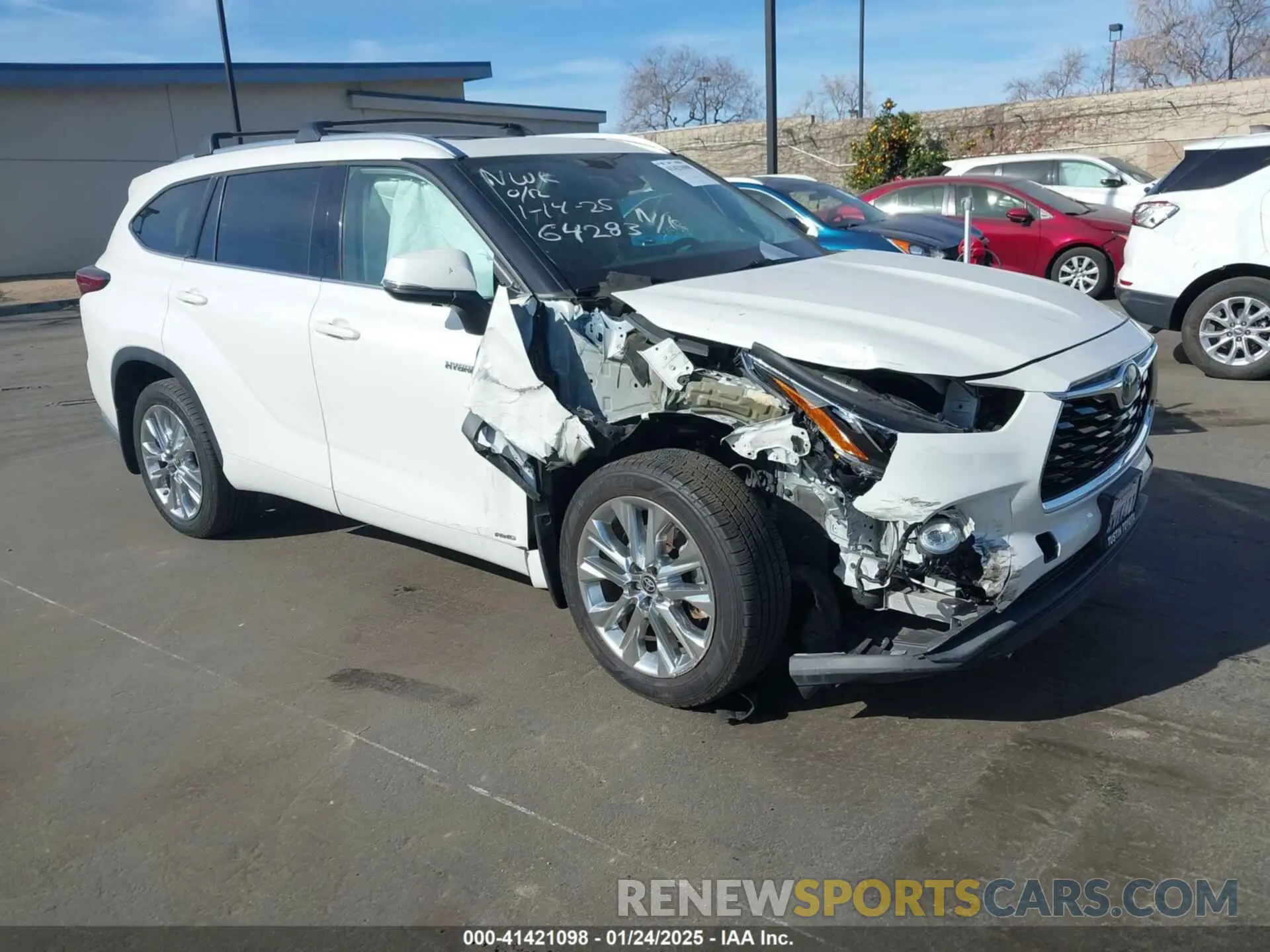 1 fotografías del automóvil dañado 5TDXBRCH3MS053342 TOYOTA HIGHLANDER 2021