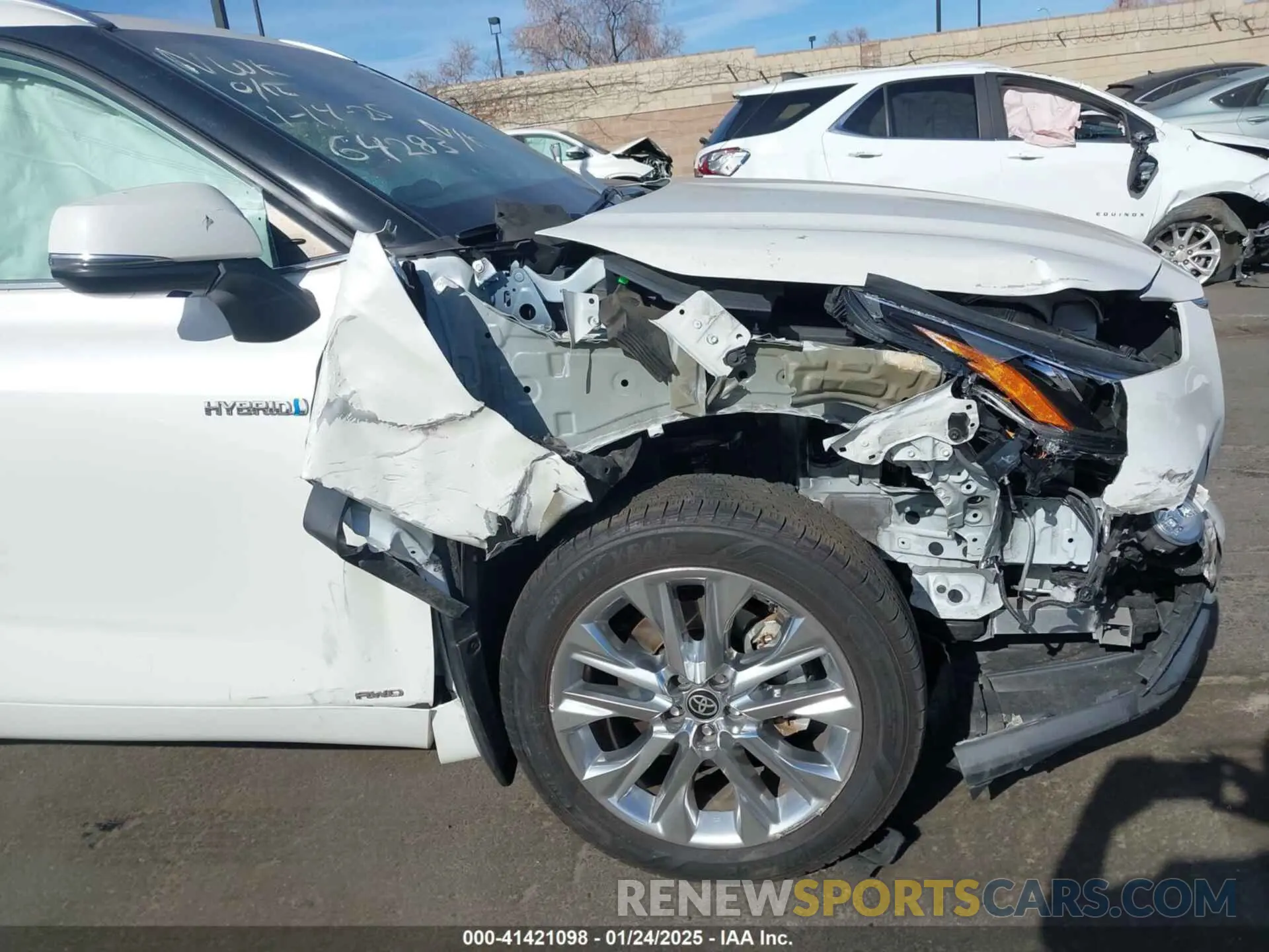 12 fotografías del automóvil dañado 5TDXBRCH3MS053342 TOYOTA HIGHLANDER 2021