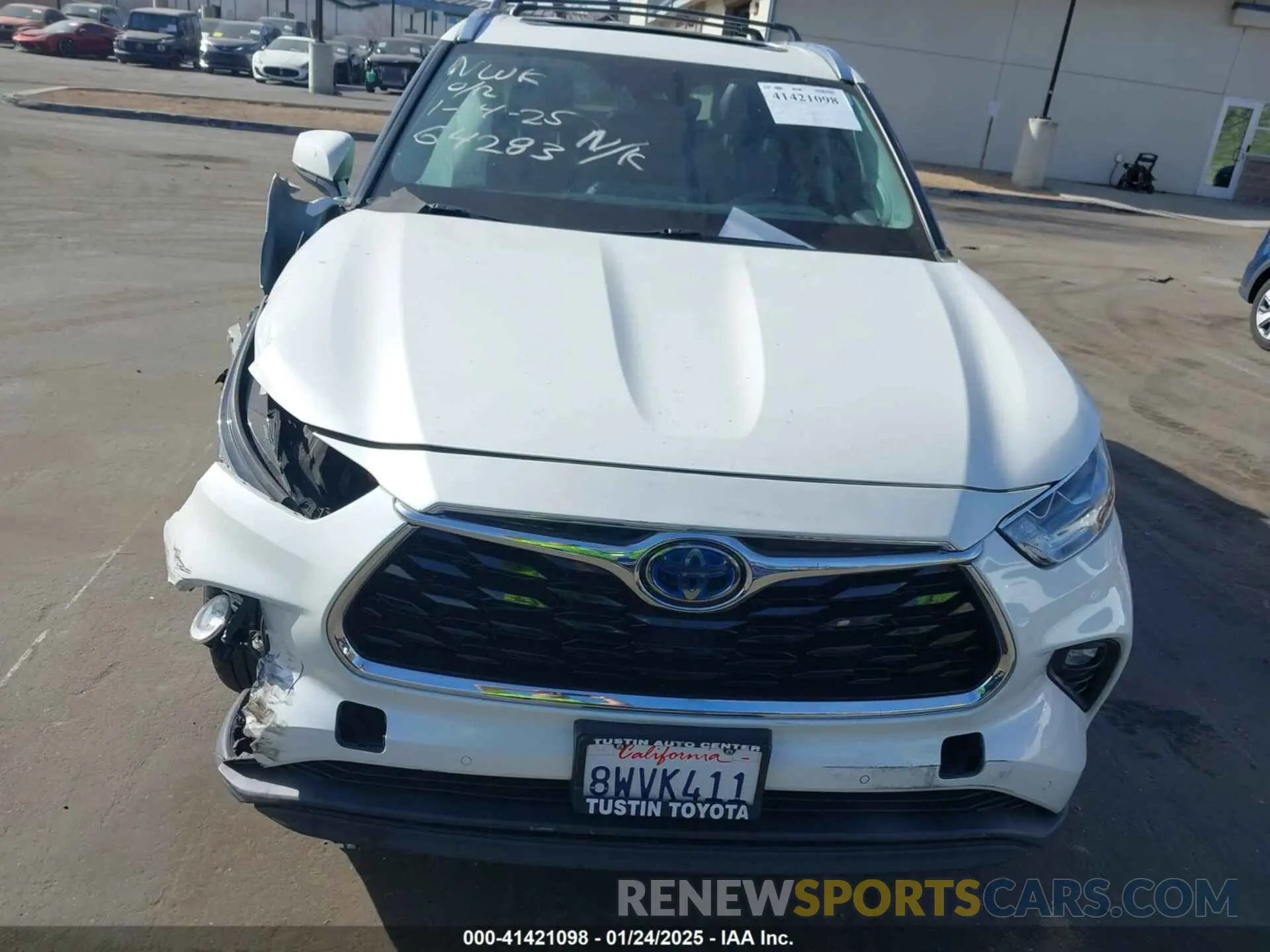 13 fotografías del automóvil dañado 5TDXBRCH3MS053342 TOYOTA HIGHLANDER 2021