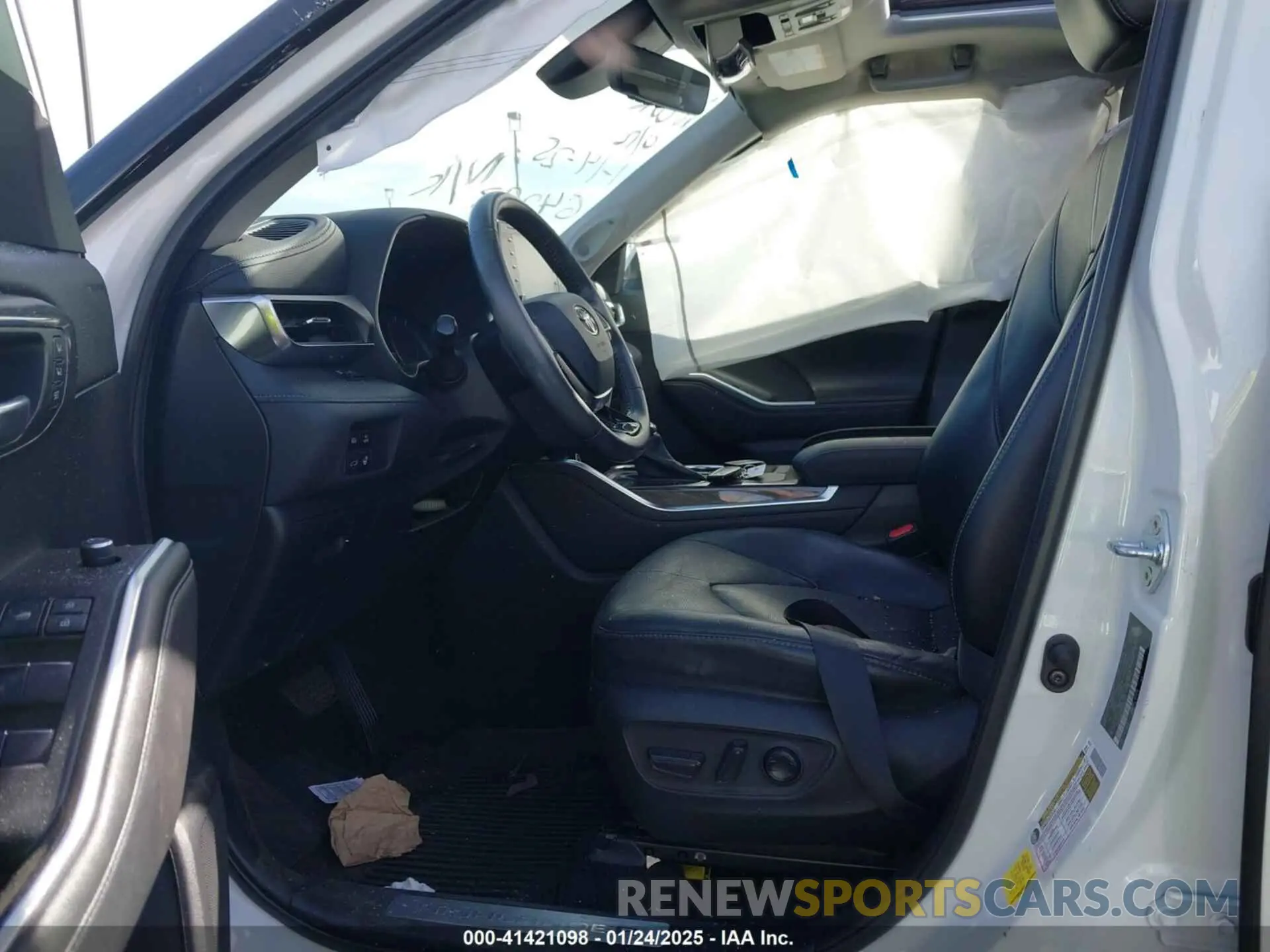 5 fotografías del automóvil dañado 5TDXBRCH3MS053342 TOYOTA HIGHLANDER 2021