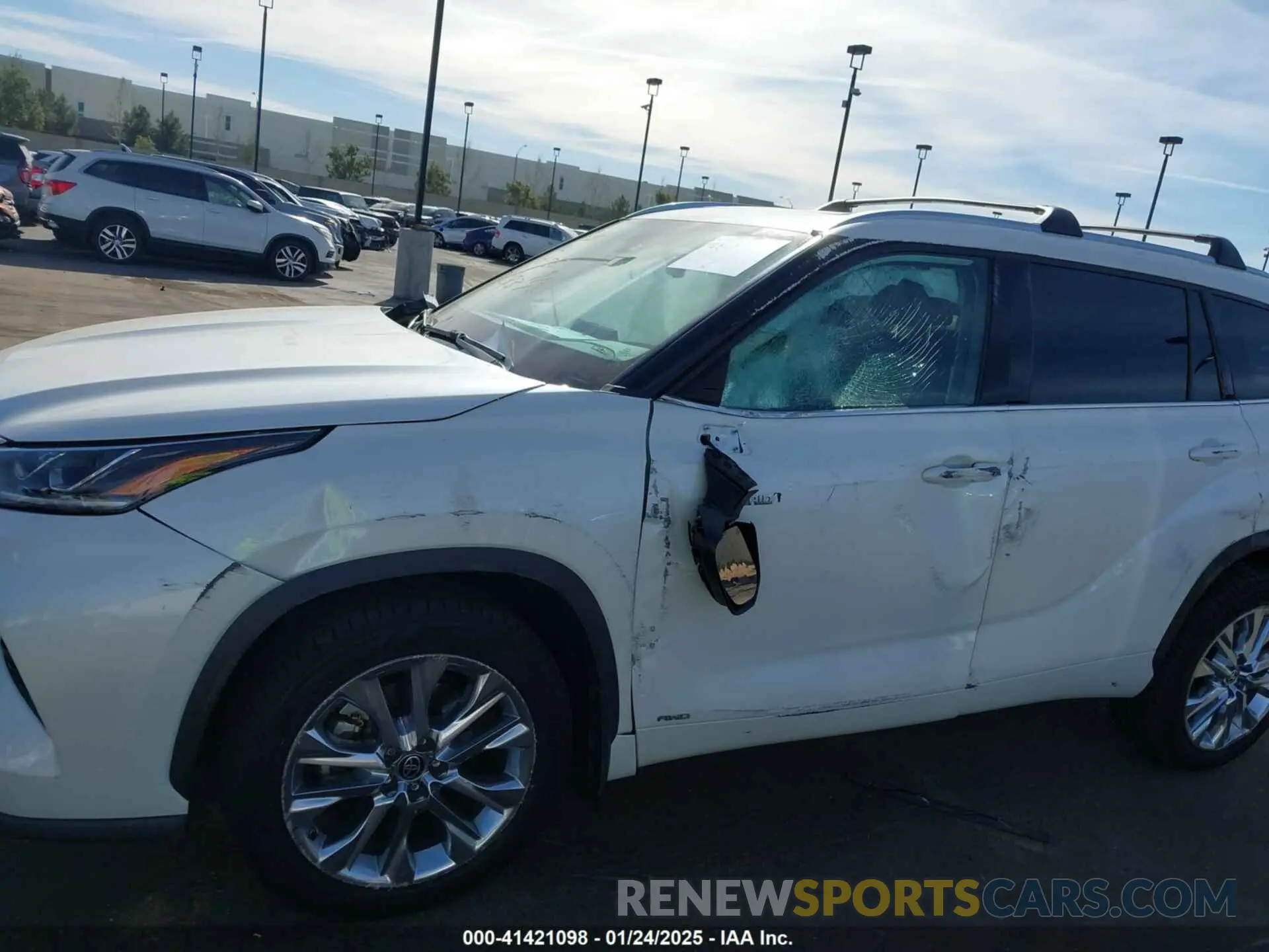 6 fotografías del automóvil dañado 5TDXBRCH3MS053342 TOYOTA HIGHLANDER 2021