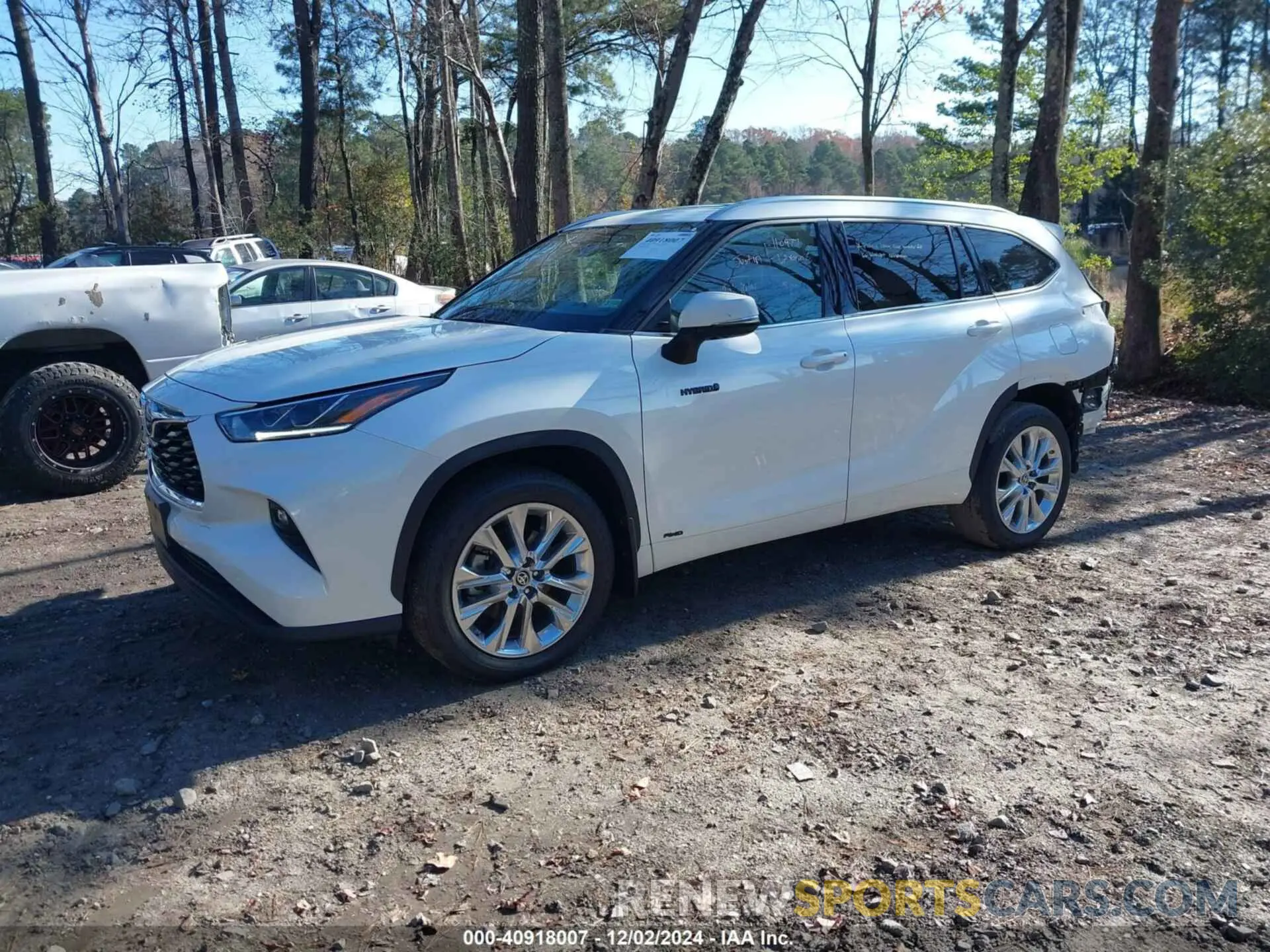 2 fotografías del automóvil dañado 5TDXBRCH6MS016611 TOYOTA HIGHLANDER 2021