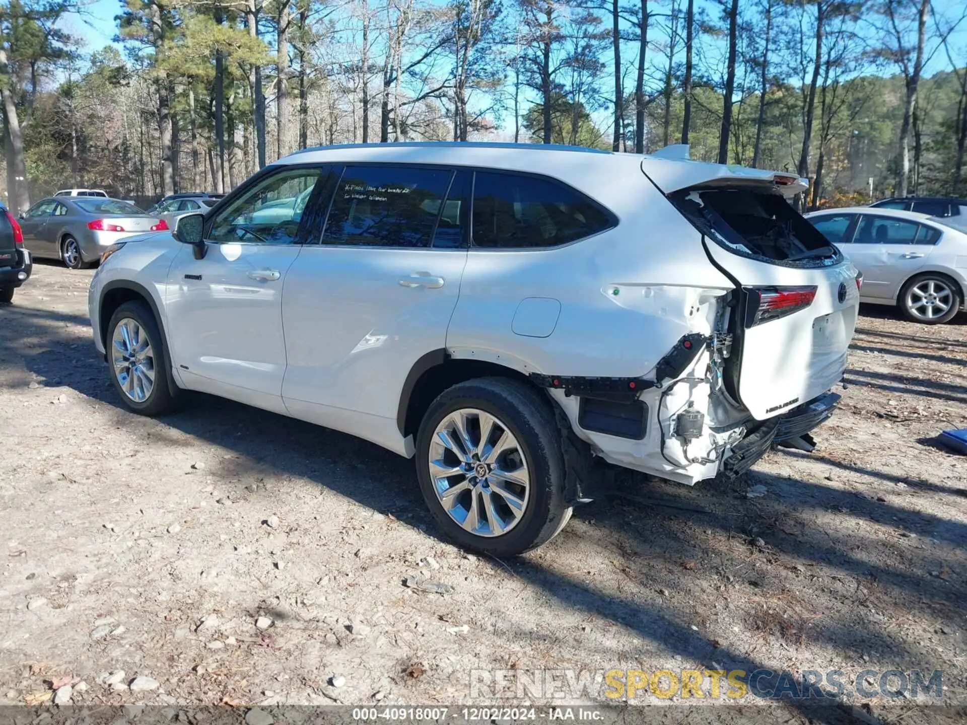 3 fotografías del automóvil dañado 5TDXBRCH6MS016611 TOYOTA HIGHLANDER 2021