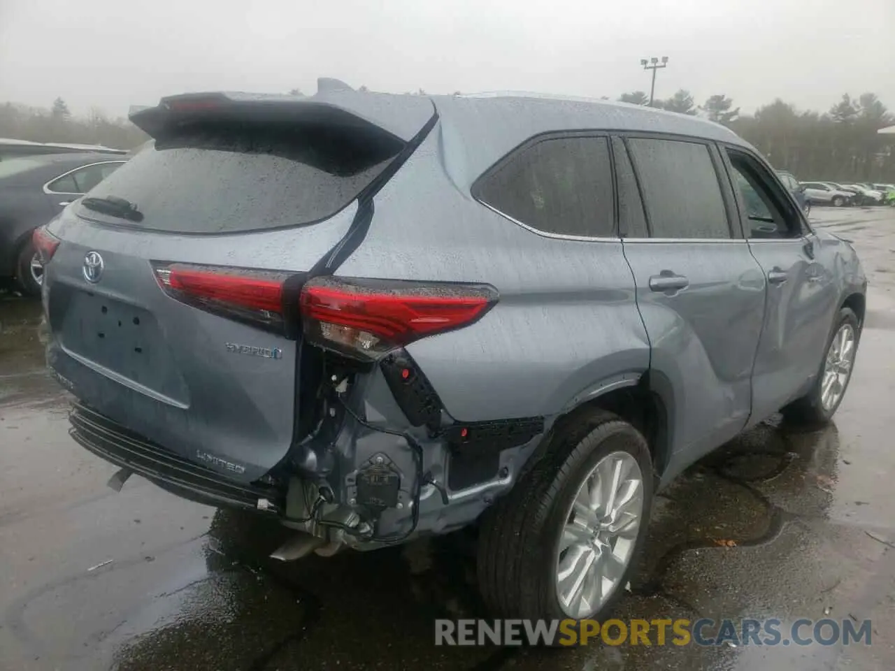 4 fotografías del automóvil dañado 5TDXBRCH6MS037698 TOYOTA HIGHLANDER 2021
