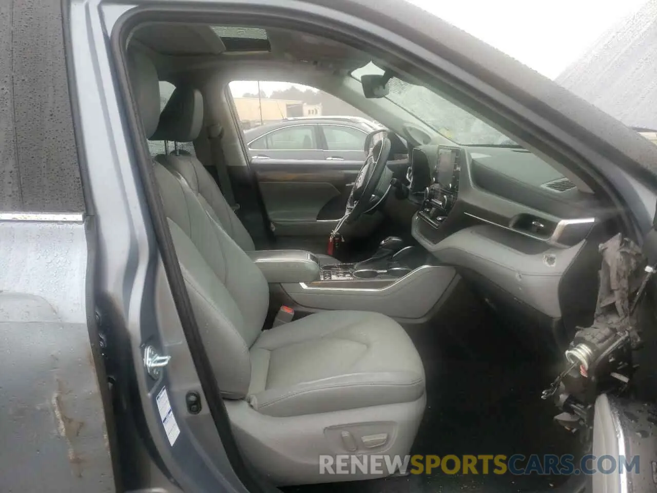 5 fotografías del automóvil dañado 5TDXBRCH6MS037698 TOYOTA HIGHLANDER 2021