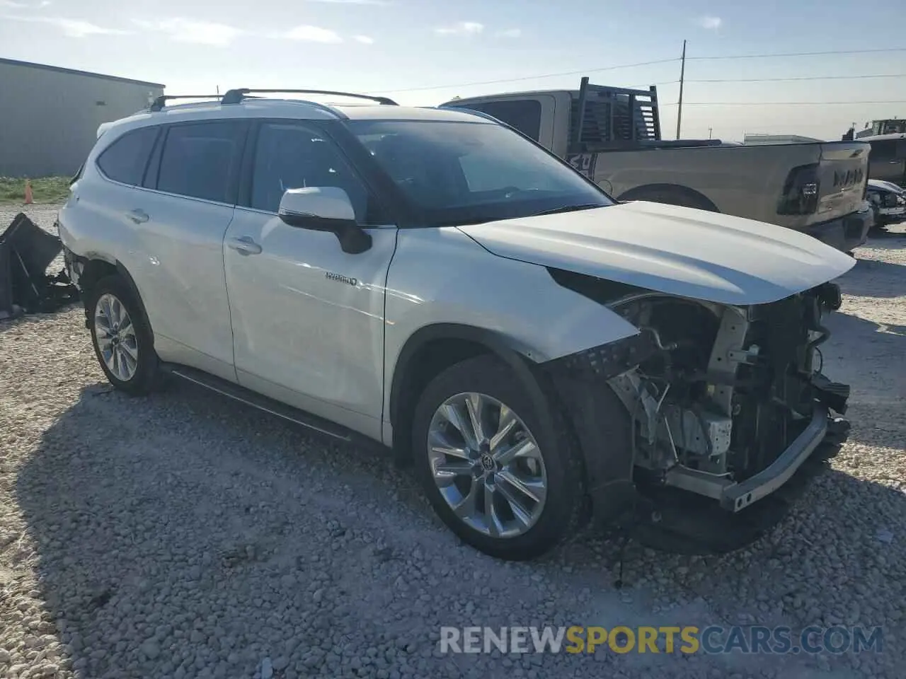 4 fotografías del automóvil dañado 5TDYARAH6MS505682 TOYOTA HIGHLANDER 2021