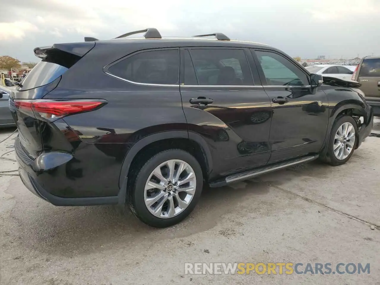 3 fotografías del automóvil dañado 5TDYZRAH0MS071025 TOYOTA HIGHLANDER 2021