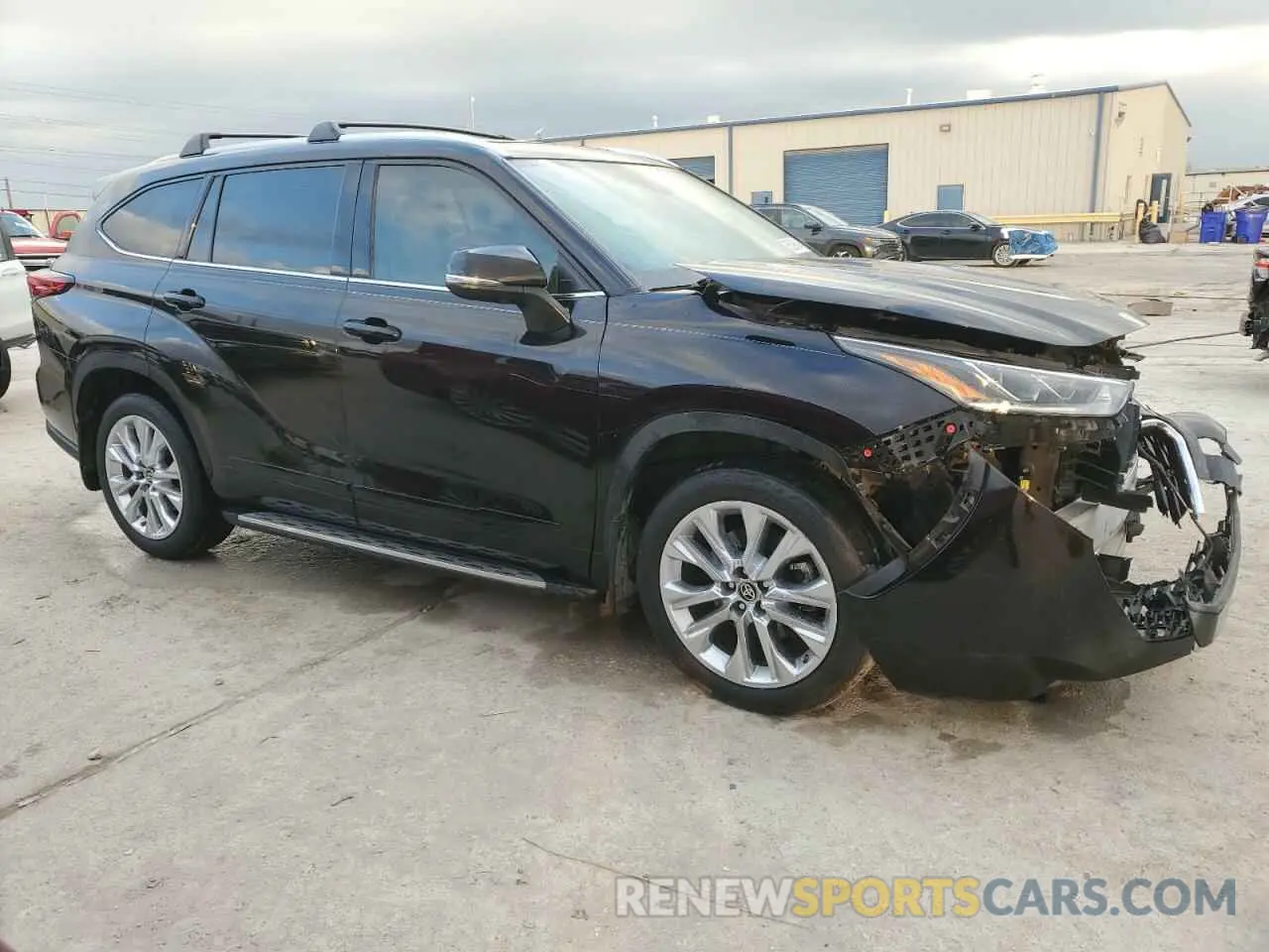4 fotografías del automóvil dañado 5TDYZRAH0MS071025 TOYOTA HIGHLANDER 2021