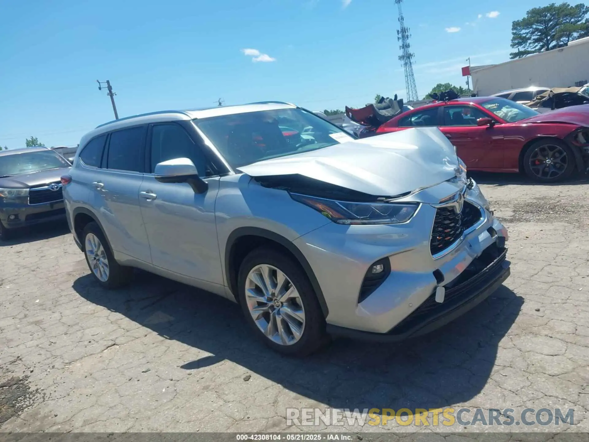 1 fotografías del automóvil dañado 5TDYZRAH0MS089945 TOYOTA HIGHLANDER 2021