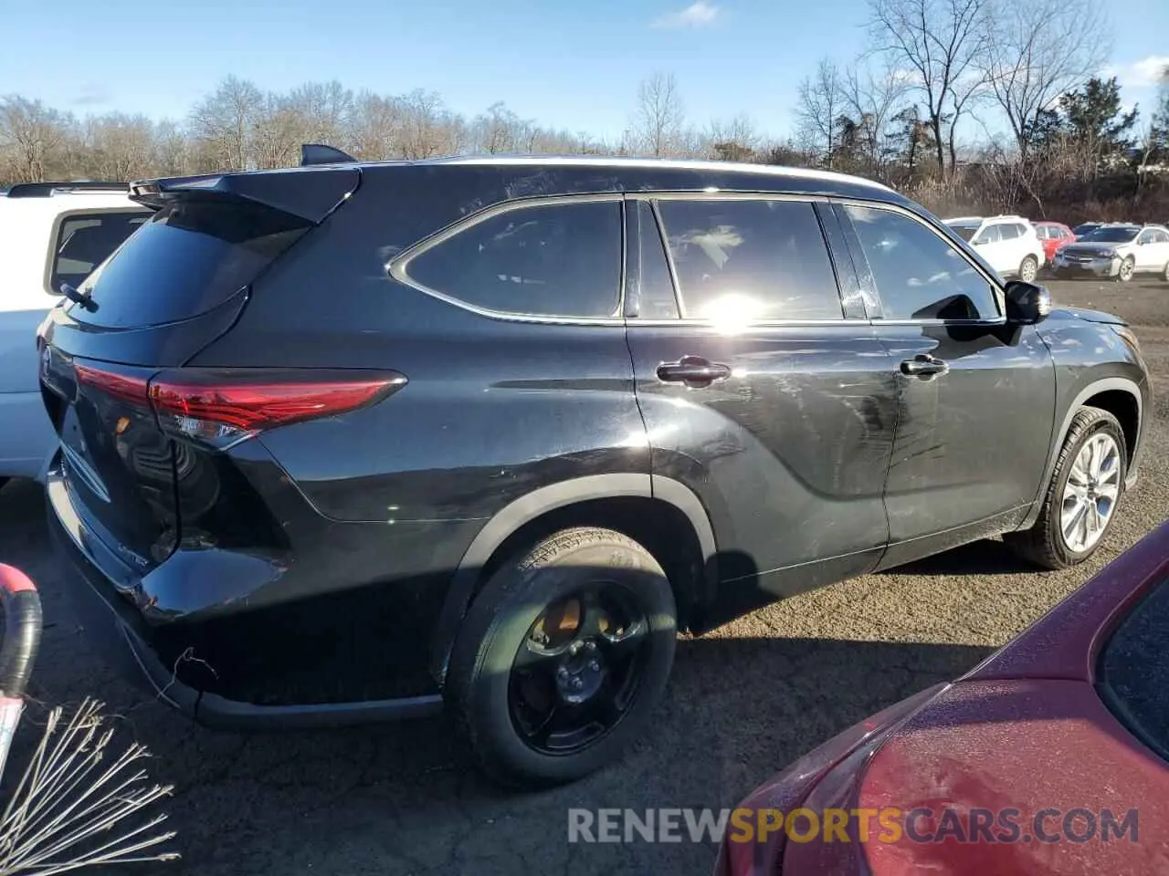 3 fotografías del automóvil dañado 5TDYZRAH0MS517612 TOYOTA HIGHLANDER 2021