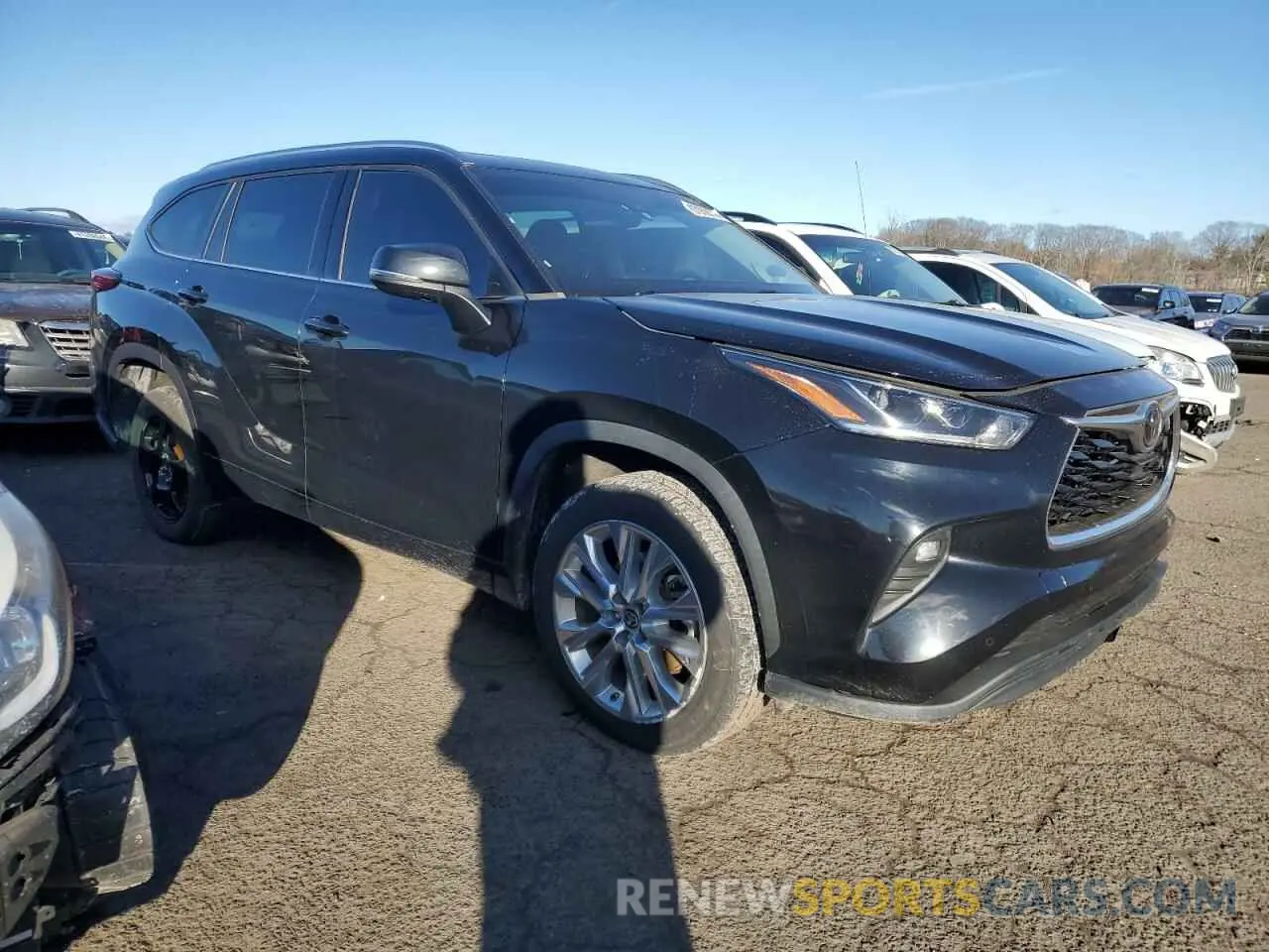 4 fotografías del automóvil dañado 5TDYZRAH0MS517612 TOYOTA HIGHLANDER 2021