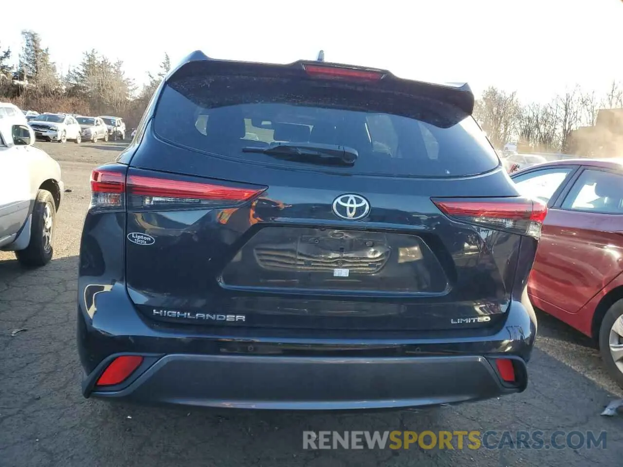 6 fotografías del automóvil dañado 5TDYZRAH0MS517612 TOYOTA HIGHLANDER 2021