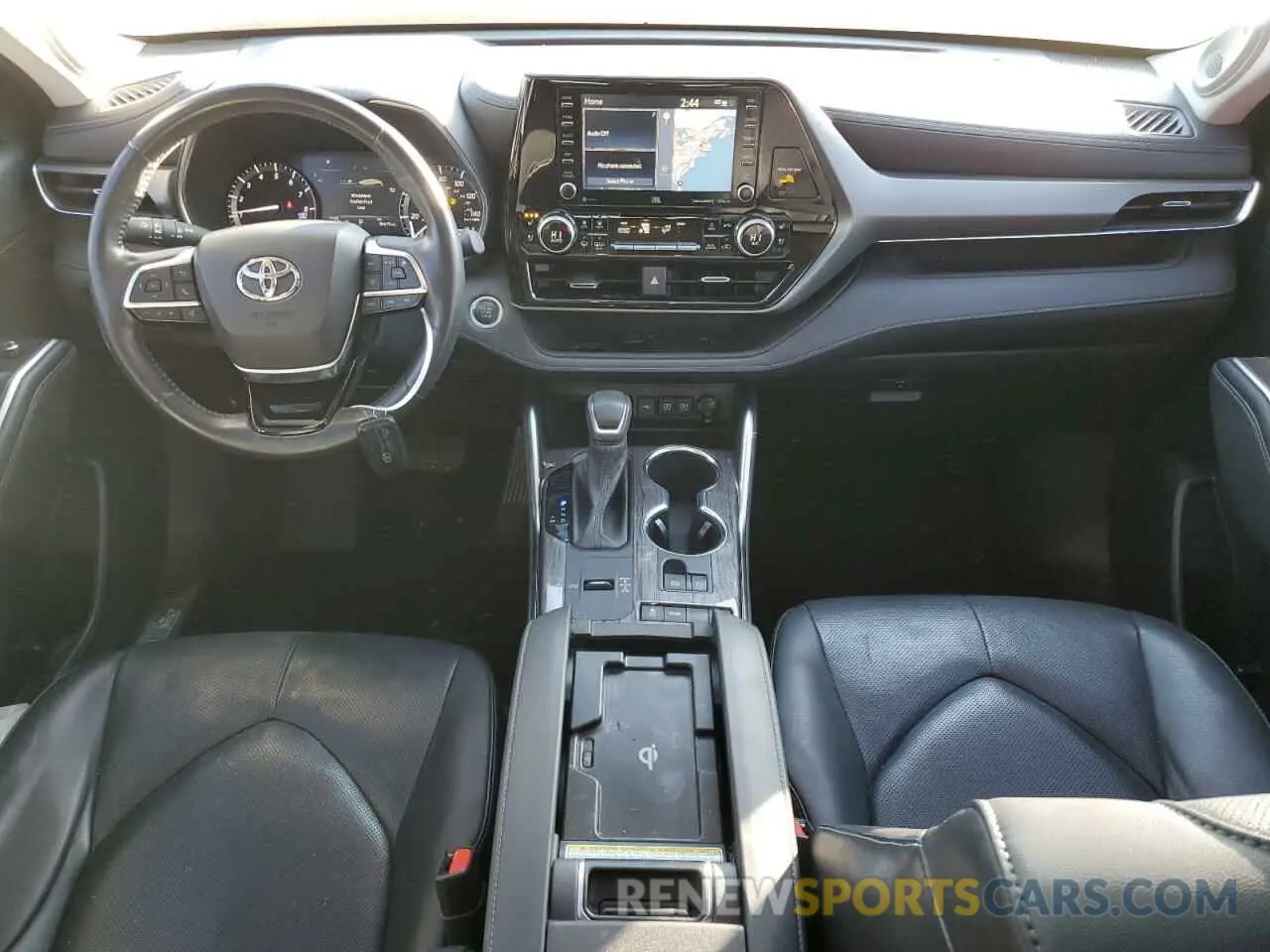 8 fotografías del automóvil dañado 5TDYZRAH0MS517612 TOYOTA HIGHLANDER 2021