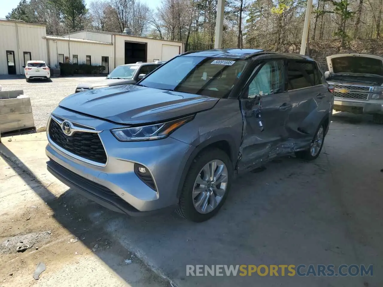 1 fotografías del automóvil dañado 5TDYZRAH1MS070112 TOYOTA HIGHLANDER 2021