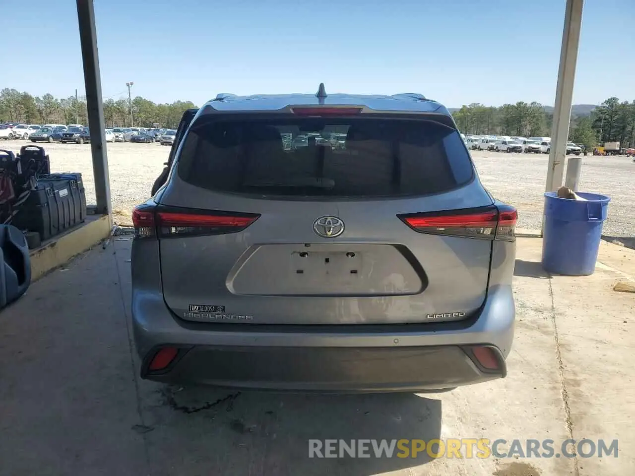 6 fotografías del automóvil dañado 5TDYZRAH1MS070112 TOYOTA HIGHLANDER 2021