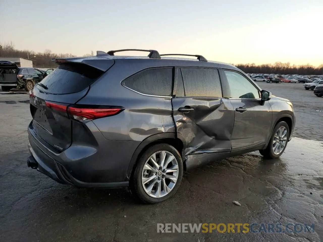 3 fotografías del automóvil dañado 5TDYZRAH5MS515659 TOYOTA HIGHLANDER 2021