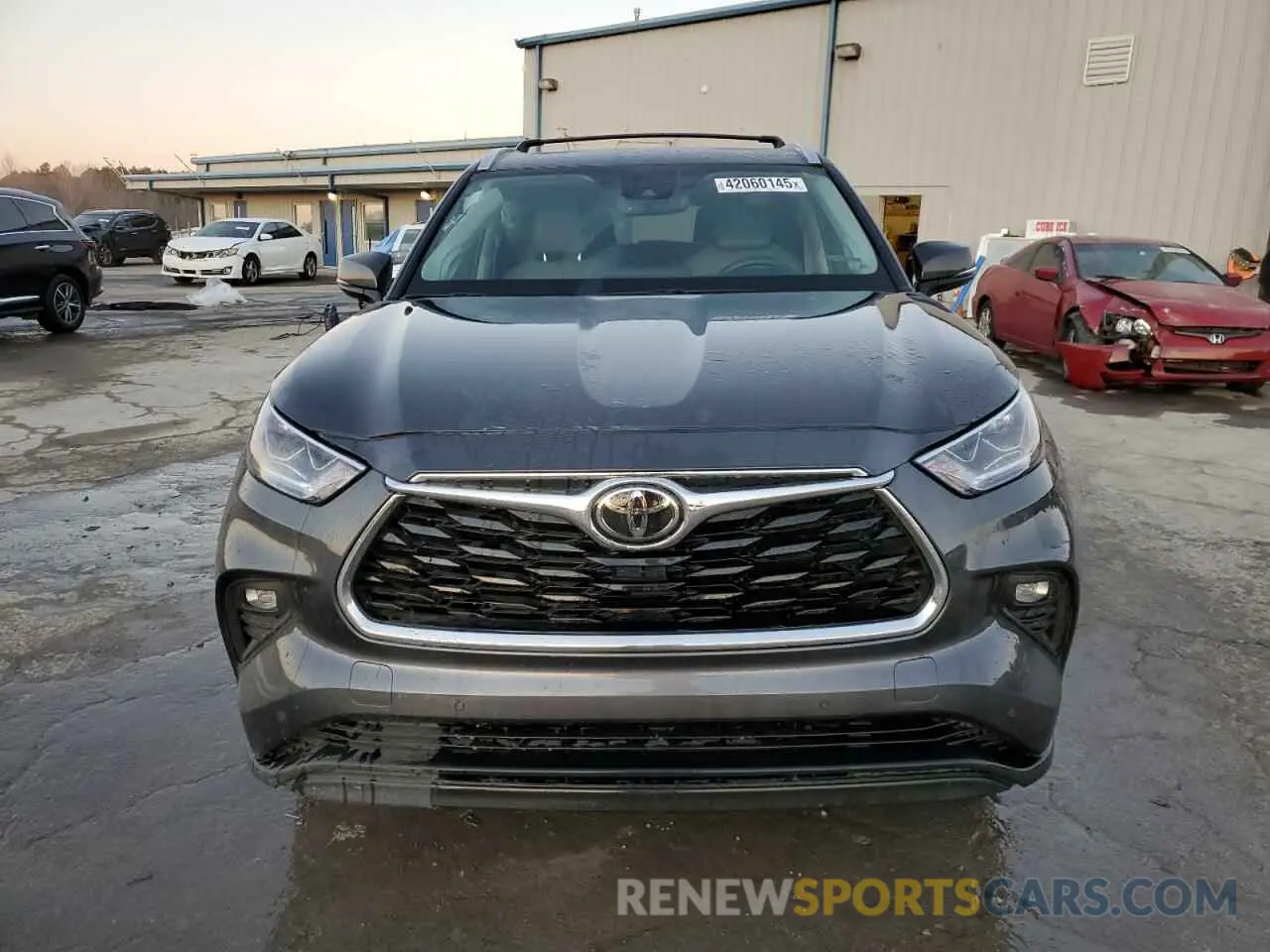 5 fotografías del automóvil dañado 5TDYZRAH5MS515659 TOYOTA HIGHLANDER 2021